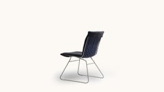 Sedia De Sede DS 515 in tappezzeria nera con base cromata di Greutmann Bolzern