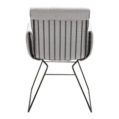 De Sede DS 515 Outdoor Chair in Grey Fabric with Black Base by Greutmann Bolzern