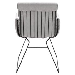 De Sede DS 515 Sessel für den Außenbereich aus grauem Stoff mit schwarzem Untergestell von Greutmann Bolzern