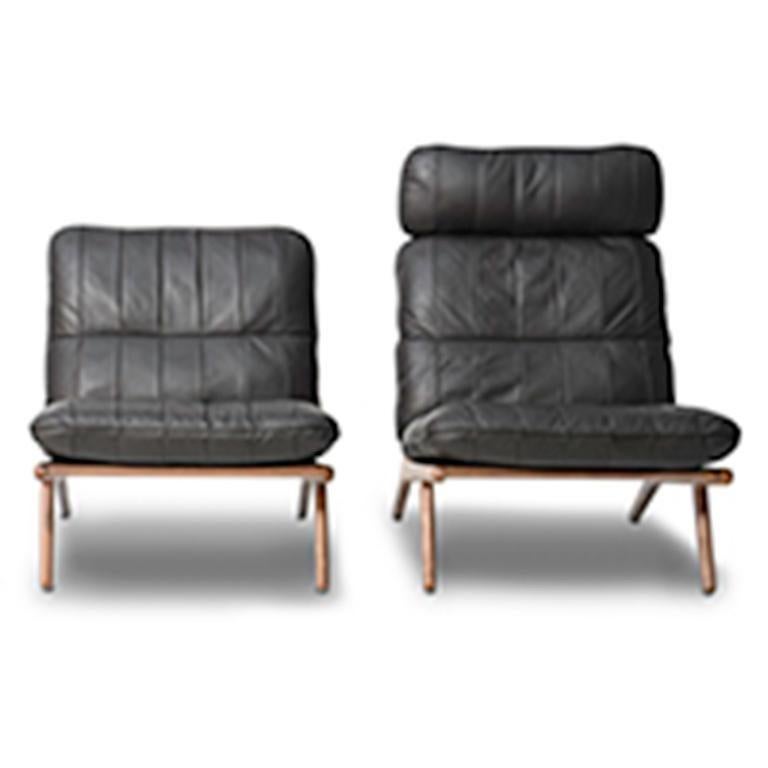 De Sede fauteuil DS 531 sans accoudoirs en tissu noir par De Sede Design- Team en vente 1