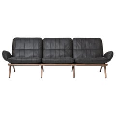 De Sede DS 531 Dreisitzer-Sofa mit schwarzer Polsterung von De Sede Design-Team