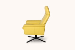 De Sede DS 55 High Back Chair in Yellow Leather Upholstery, De Sede Design Team