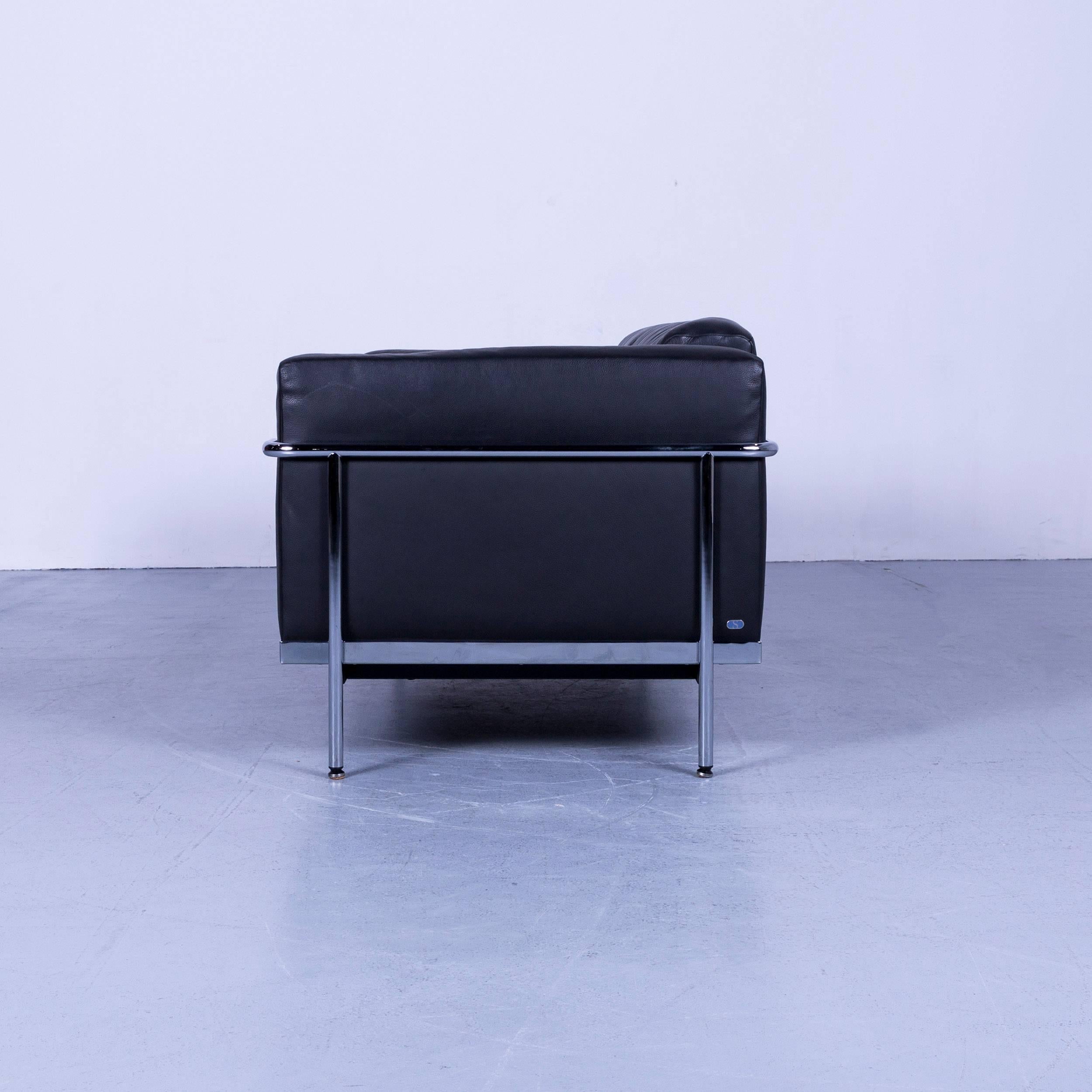 De Sede DS 560 Designer Sofa Black Leather Two-Seat Modern 6