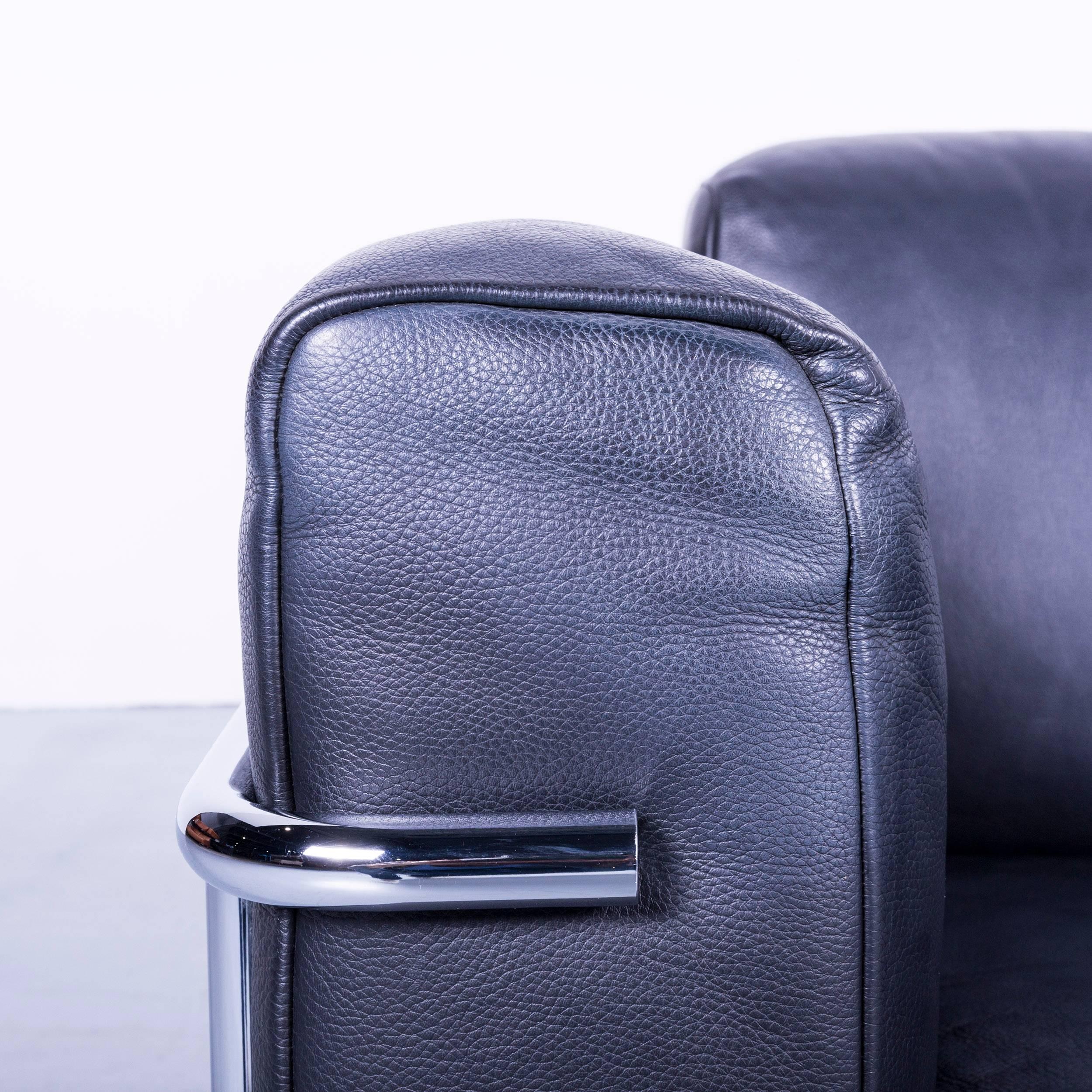 De Sede DS 560 Designer Sofa Black Leather Two-Seat Modern 1