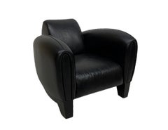 De Sede DS-57 Black Leather Chair by Franz Romero