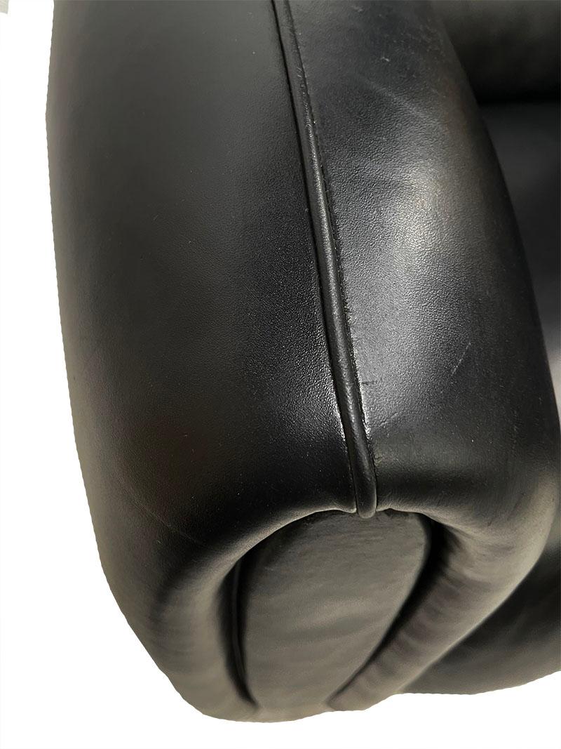 De Sede DS-57 Black Leather Chair by Franz Romero 1