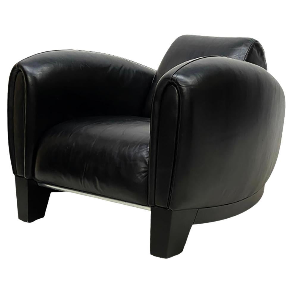 De Sede DS-57 Black Leather Chair by Franz Romero