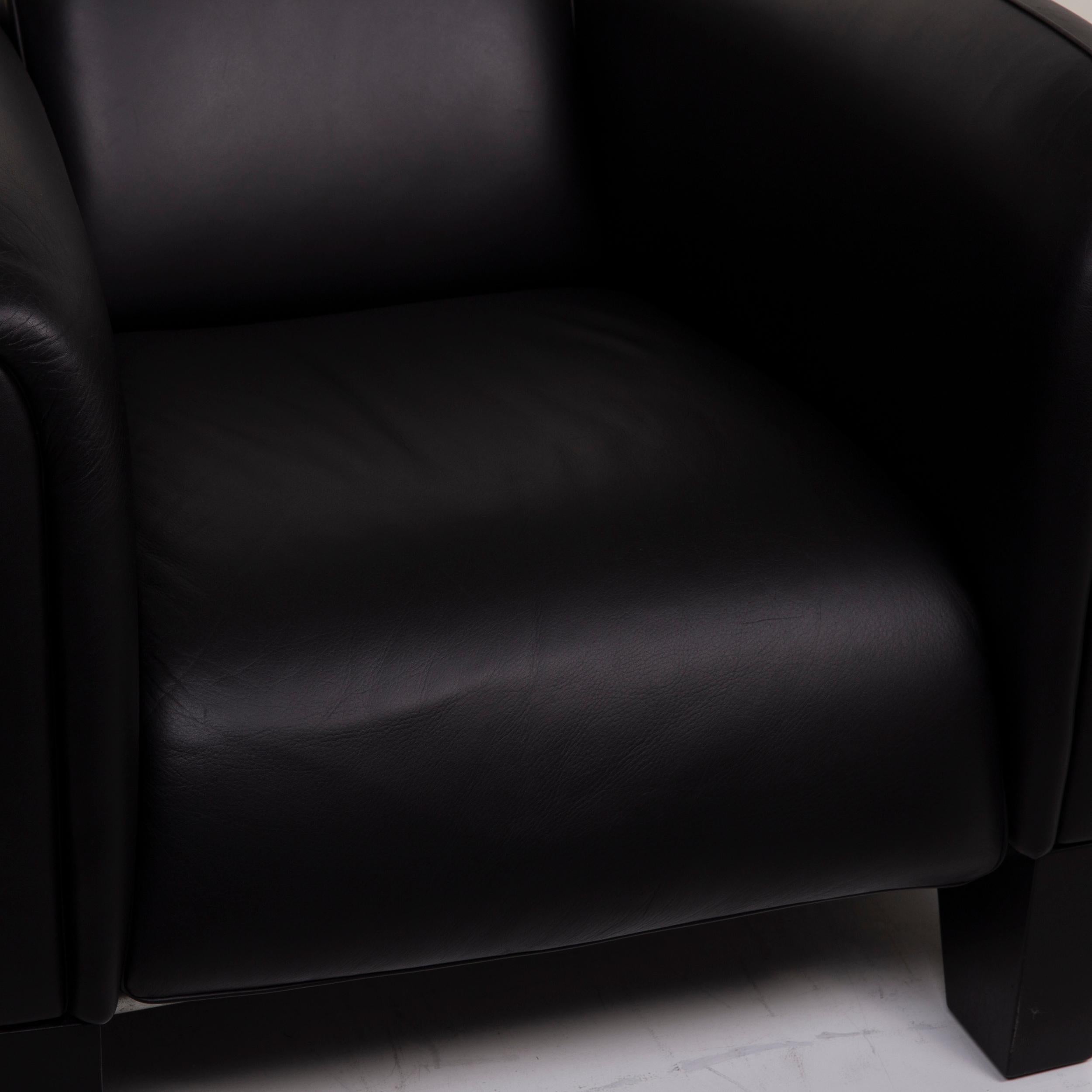 Modern De Sede Ds 57 Leather Armchair Black For Sale