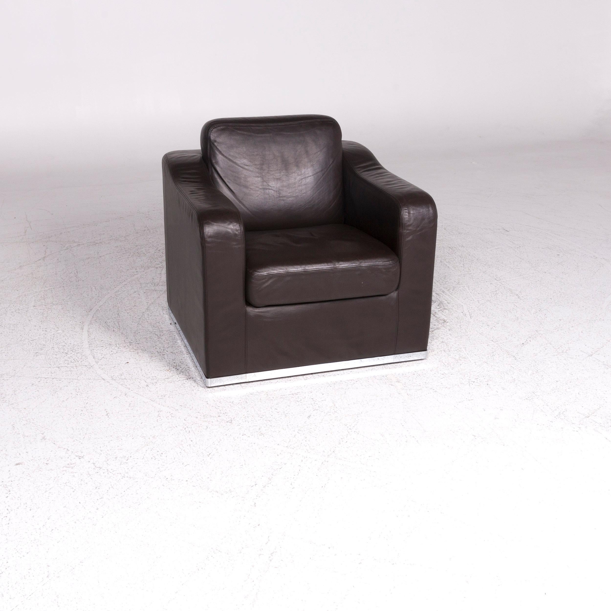 Modern De Sede DS 6 Leather Armchair Brown For Sale