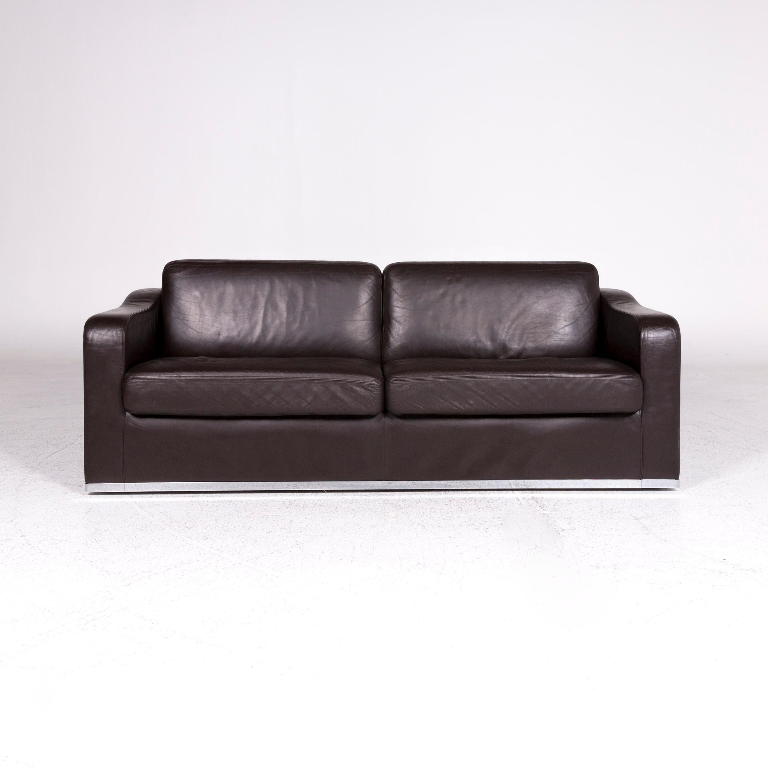 We bring to you a De Sede DS 6 leather sofa brown two-seat couch.

 Product measurements in centimeters:
 
Depth: 86
Width: 209
Height: 80
Seat-height: 51
Rest-height: 63
Seat-depth: 50
Seat-width: 179
Back-height: 38.

 