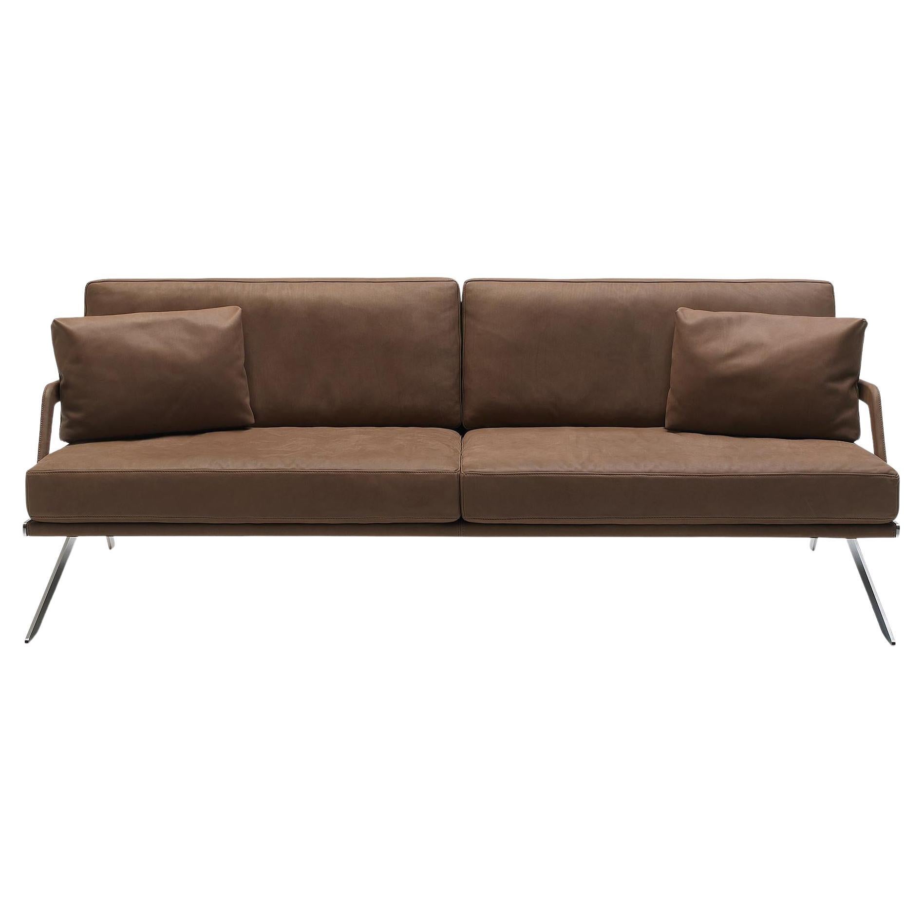 De Sede DS-60/03 Sofa mit brauner Lederpolsterung von Gordon Guillaumier