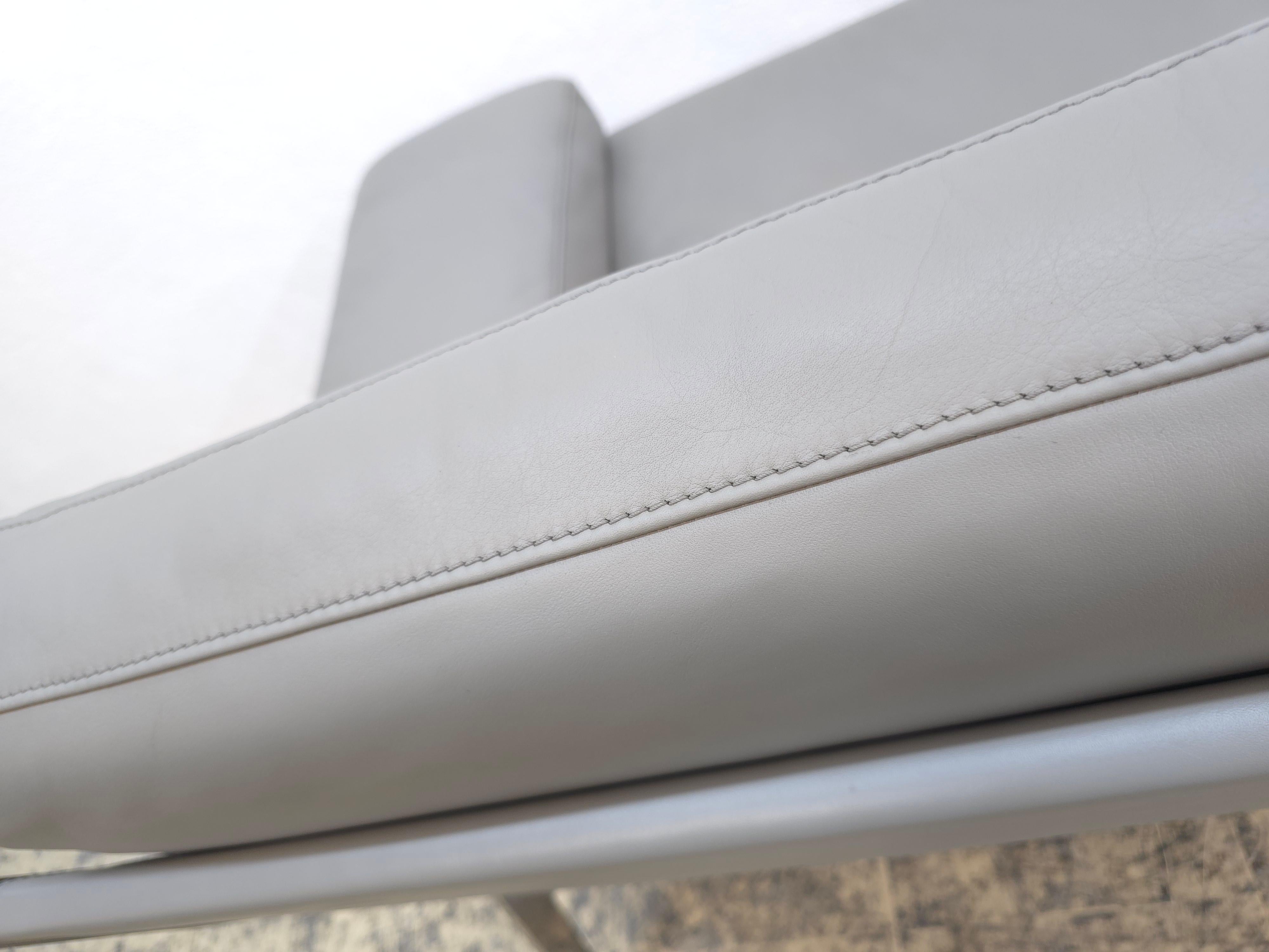 De Sede DS-60 Graues Leder Ledersofa Ledersessel Tisch Designklassiker im Angebot 4