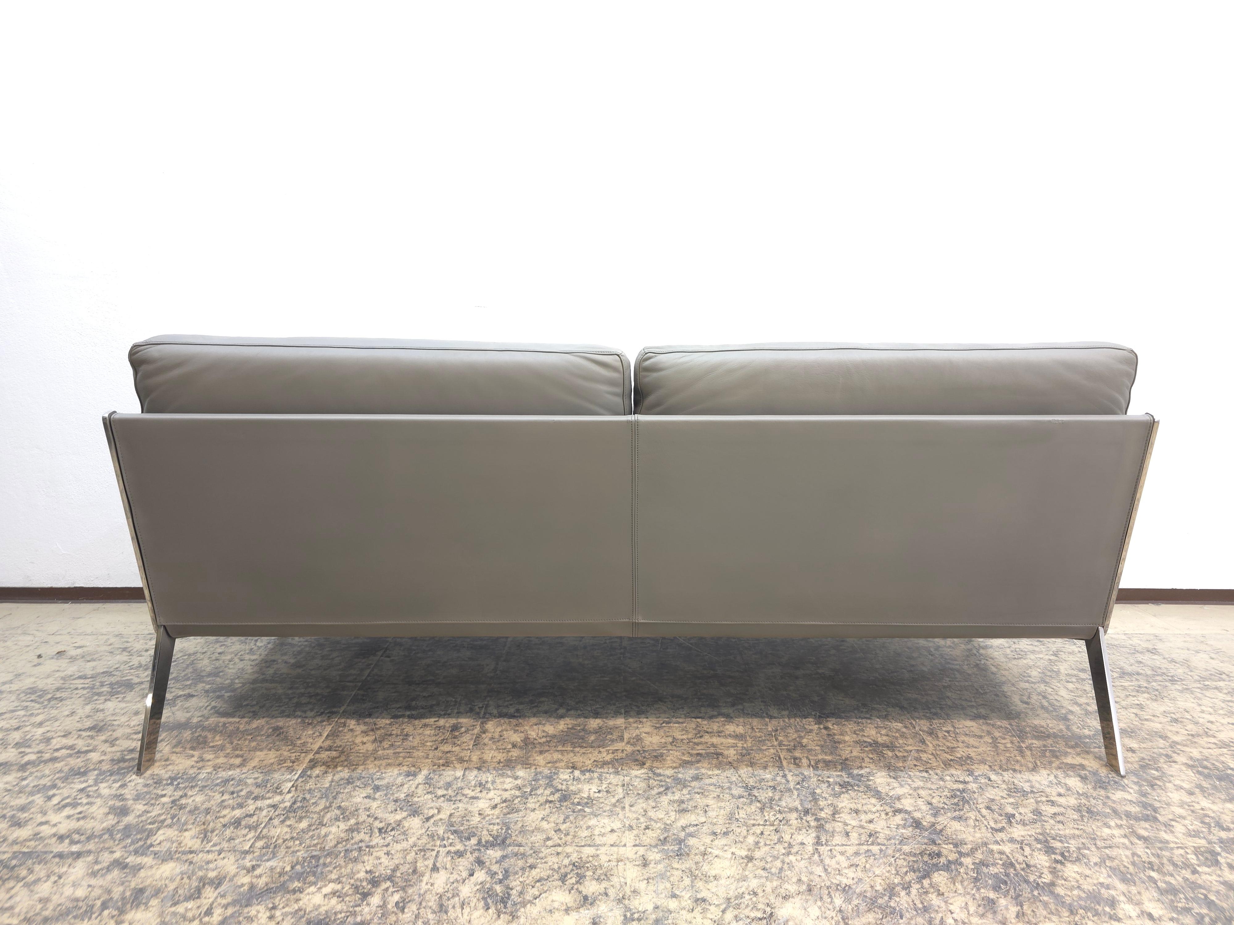 De Sede DS-60 Graues Leder Ledersofa Ledersessel Tisch Designklassiker im Angebot 8