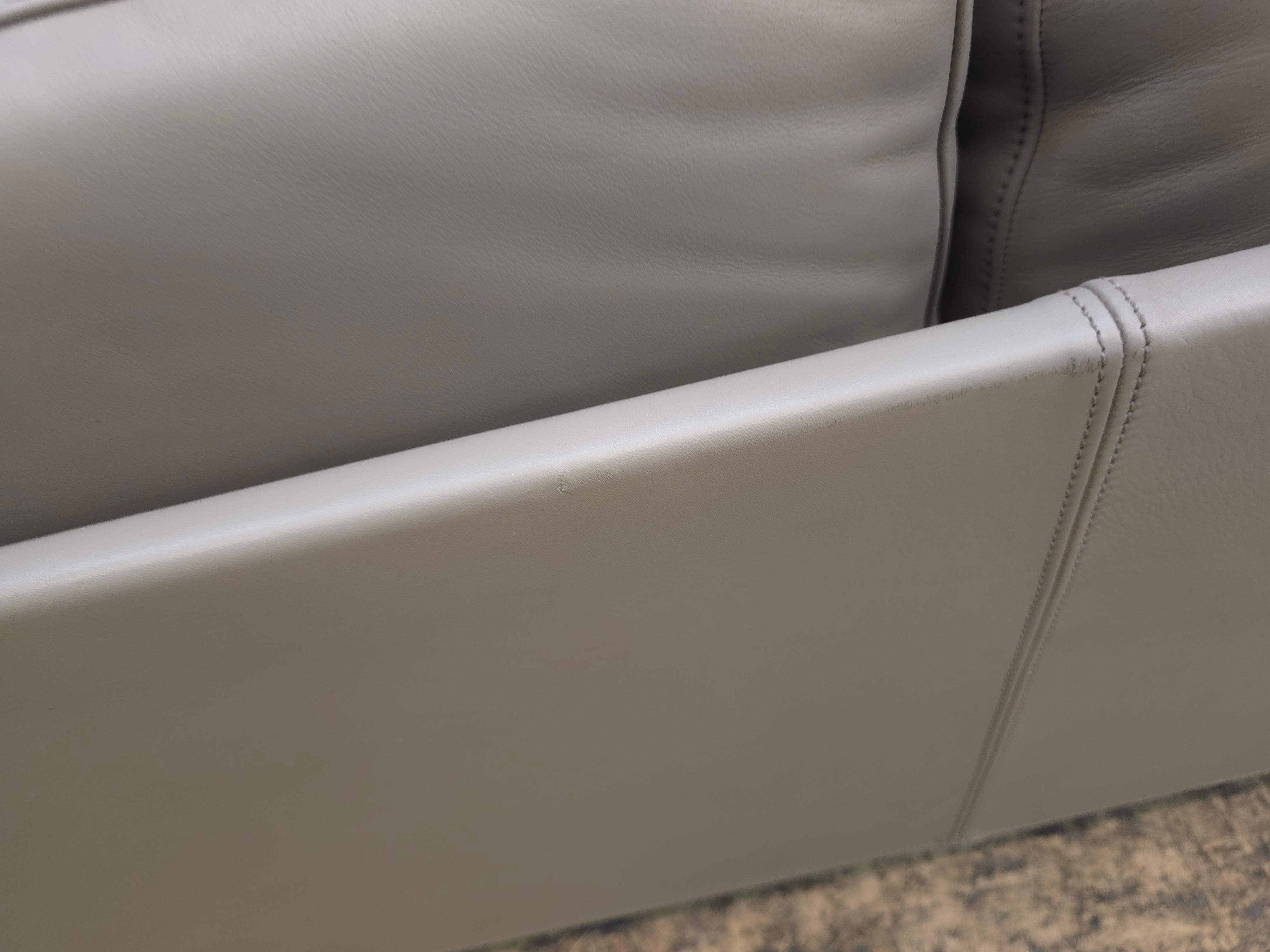 De Sede DS-60 Graues Leder Ledersofa Ledersessel Tisch Designklassiker im Angebot 9