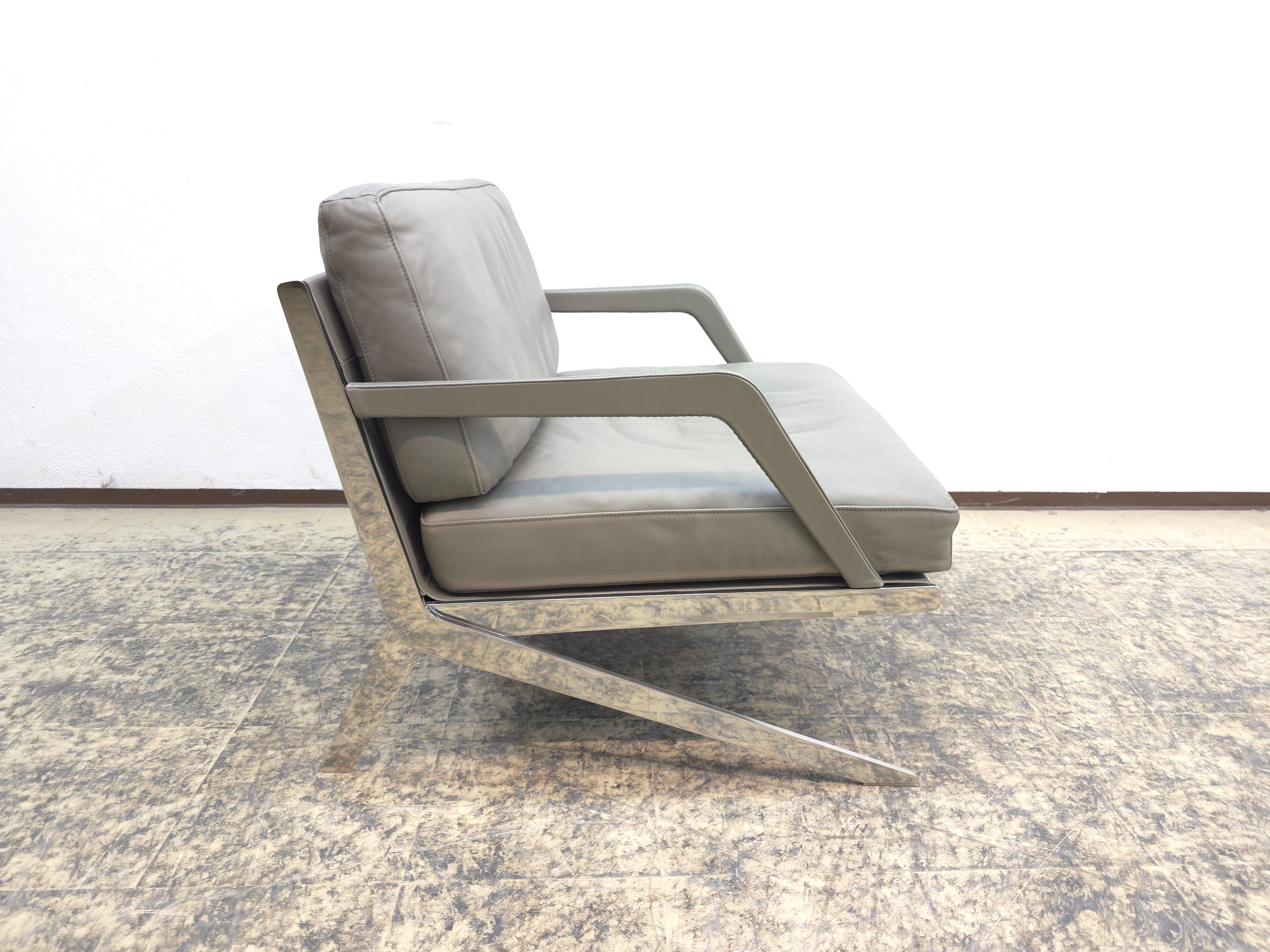 De Sede DS-60 Graues Leder Ledersofa Ledersessel Tisch Designklassiker (Minimalistisch) im Angebot
