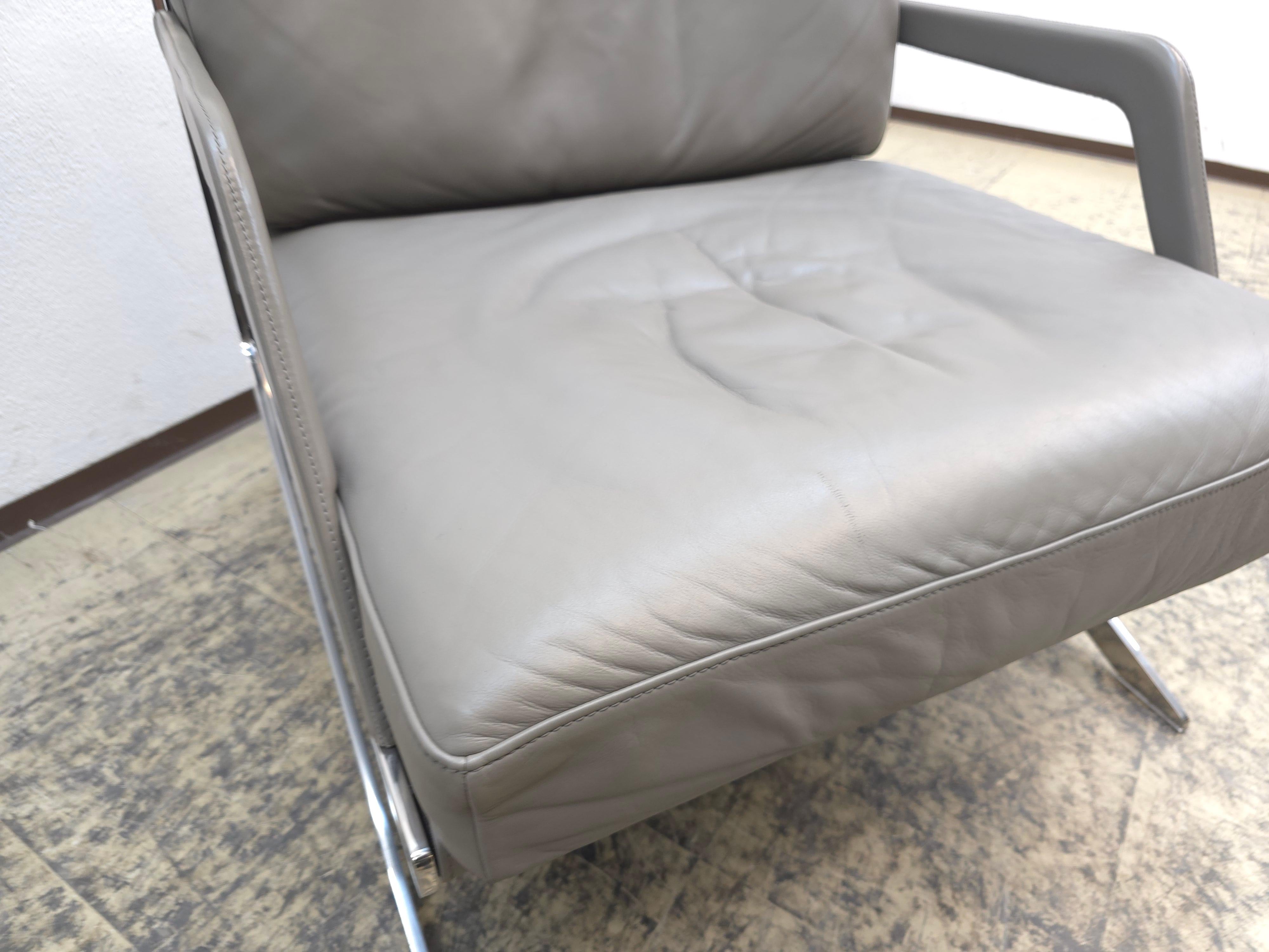 De Sede DS-60 Ledersessel Grau Designklassiker Blickfang For Sale 3