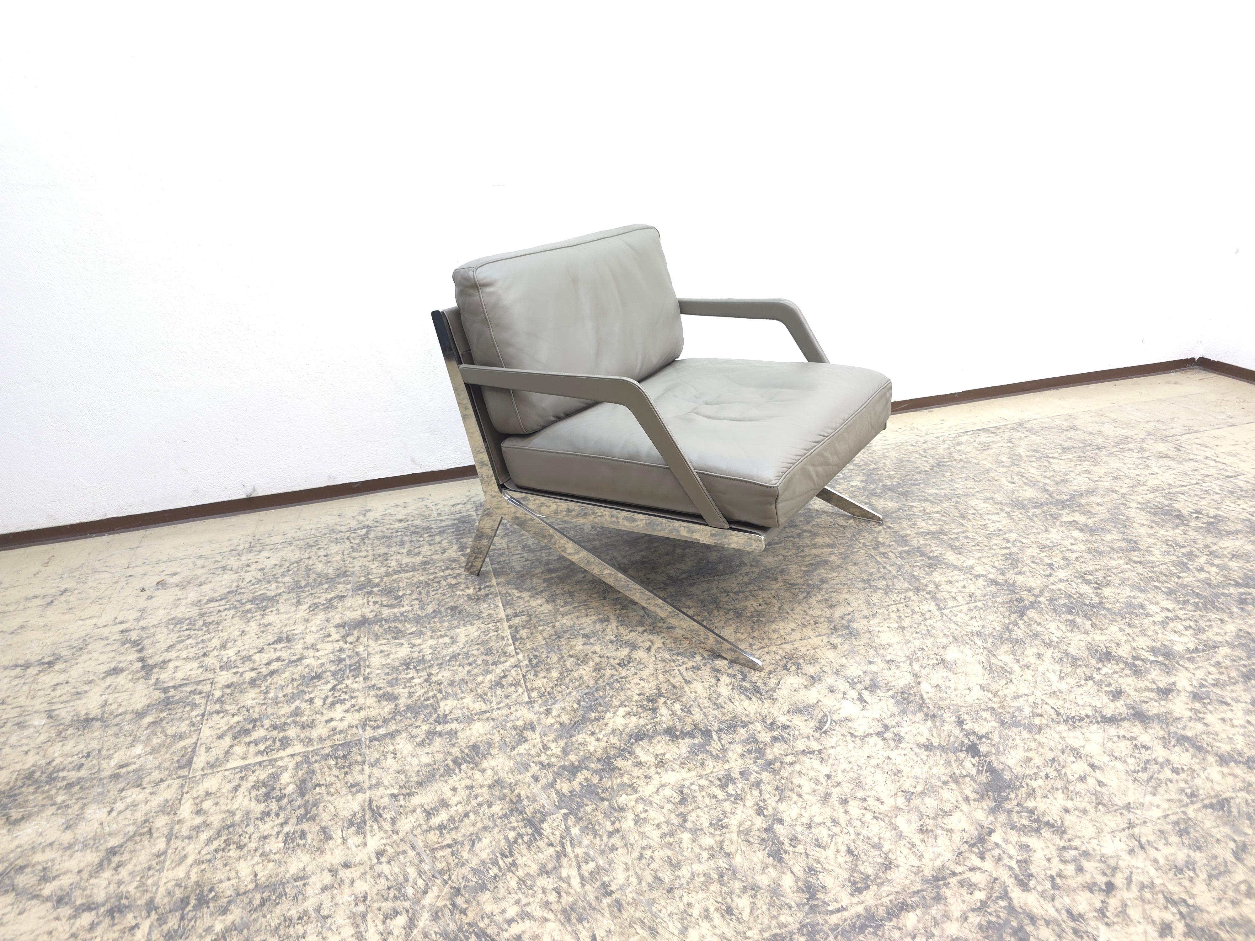 De Sede DS-60 Ledersessel Grau Designklassiker Blickfang For Sale 7