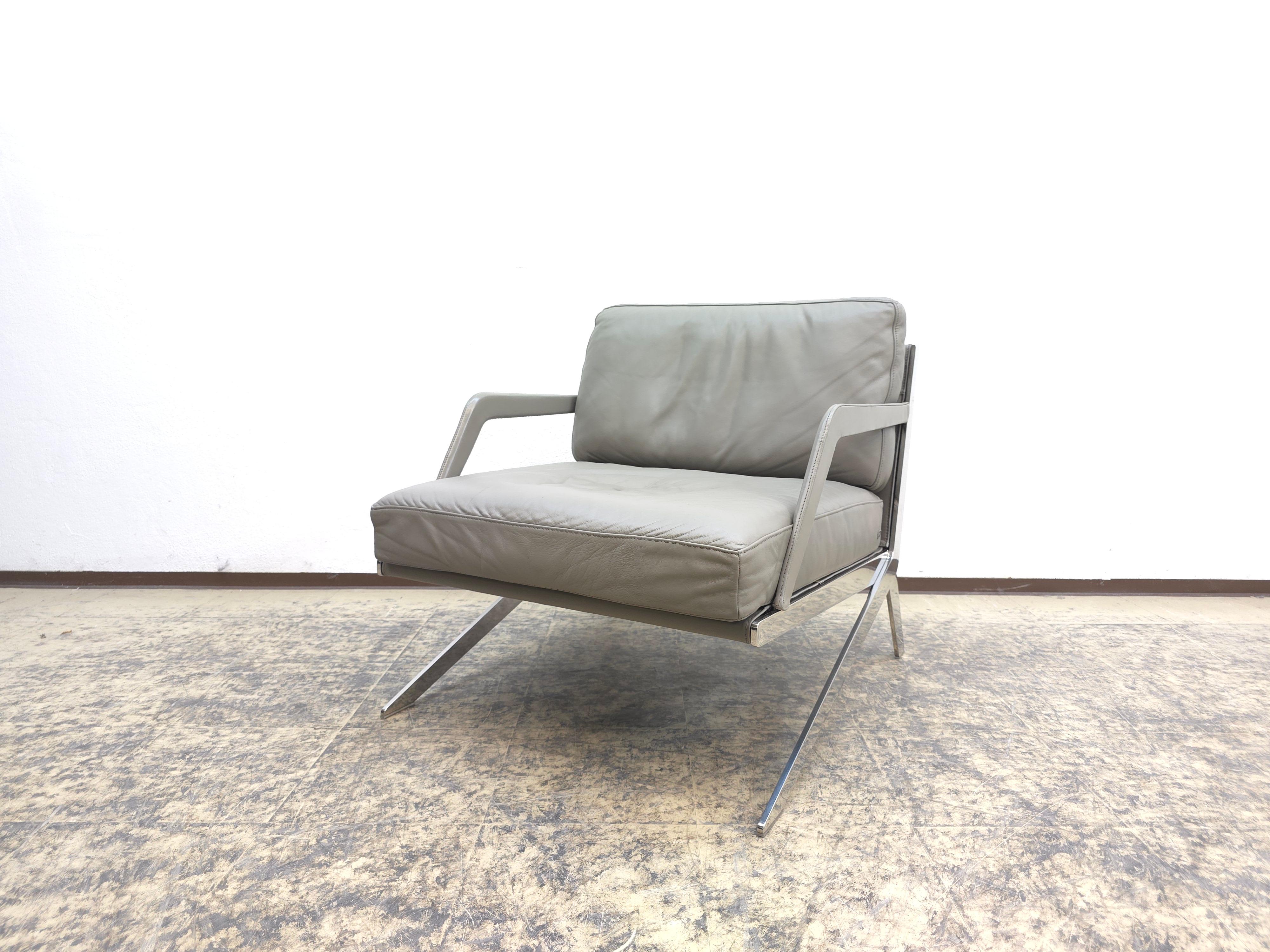 De Sede DS-60 Ledersessel Grau Designklassiker Blickfang In Good Condition For Sale In Garching a. d. Alz, DE