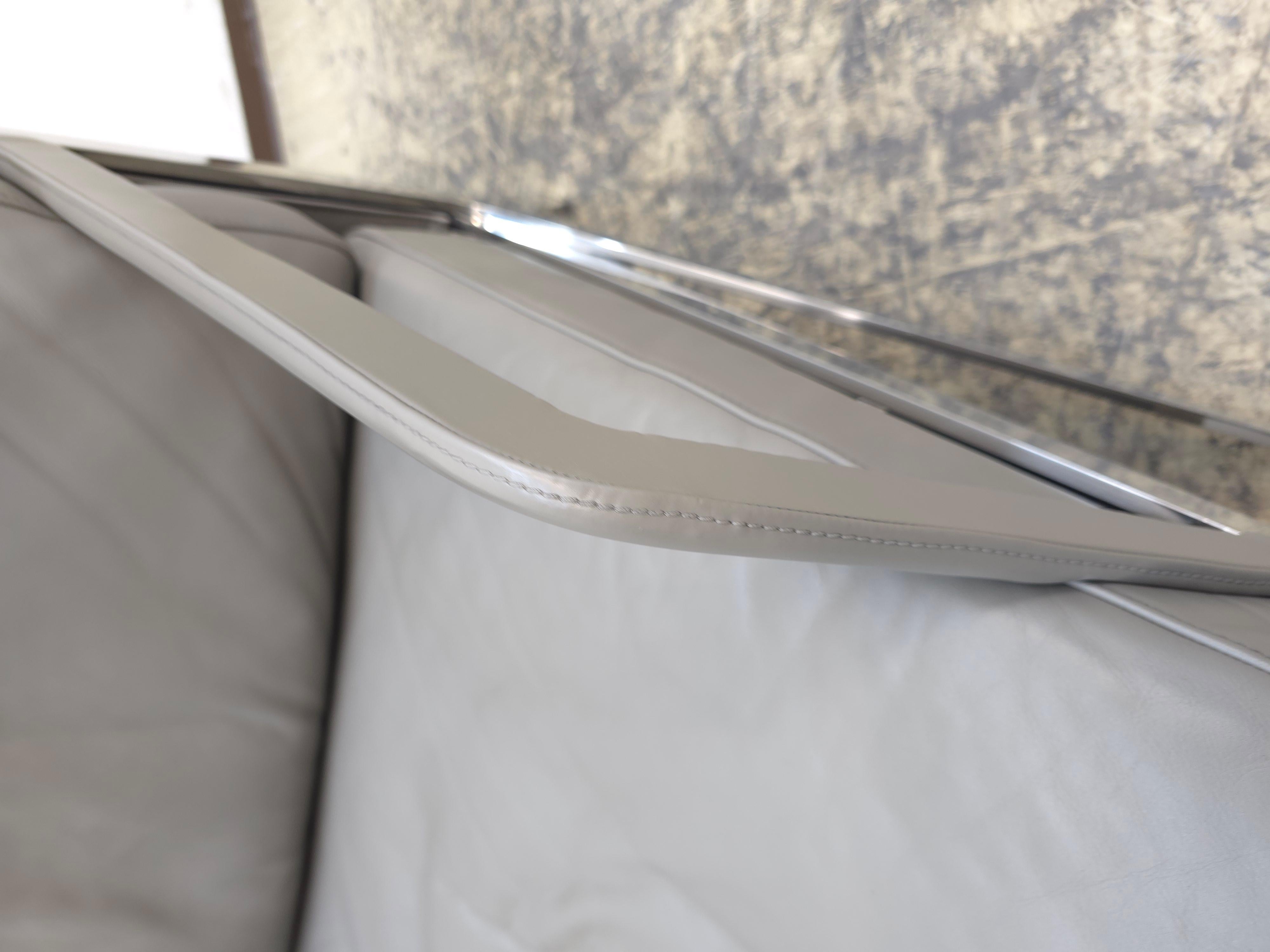 Metal De Sede DS-60 Ledersessel Grau Designklassiker Blickfang For Sale