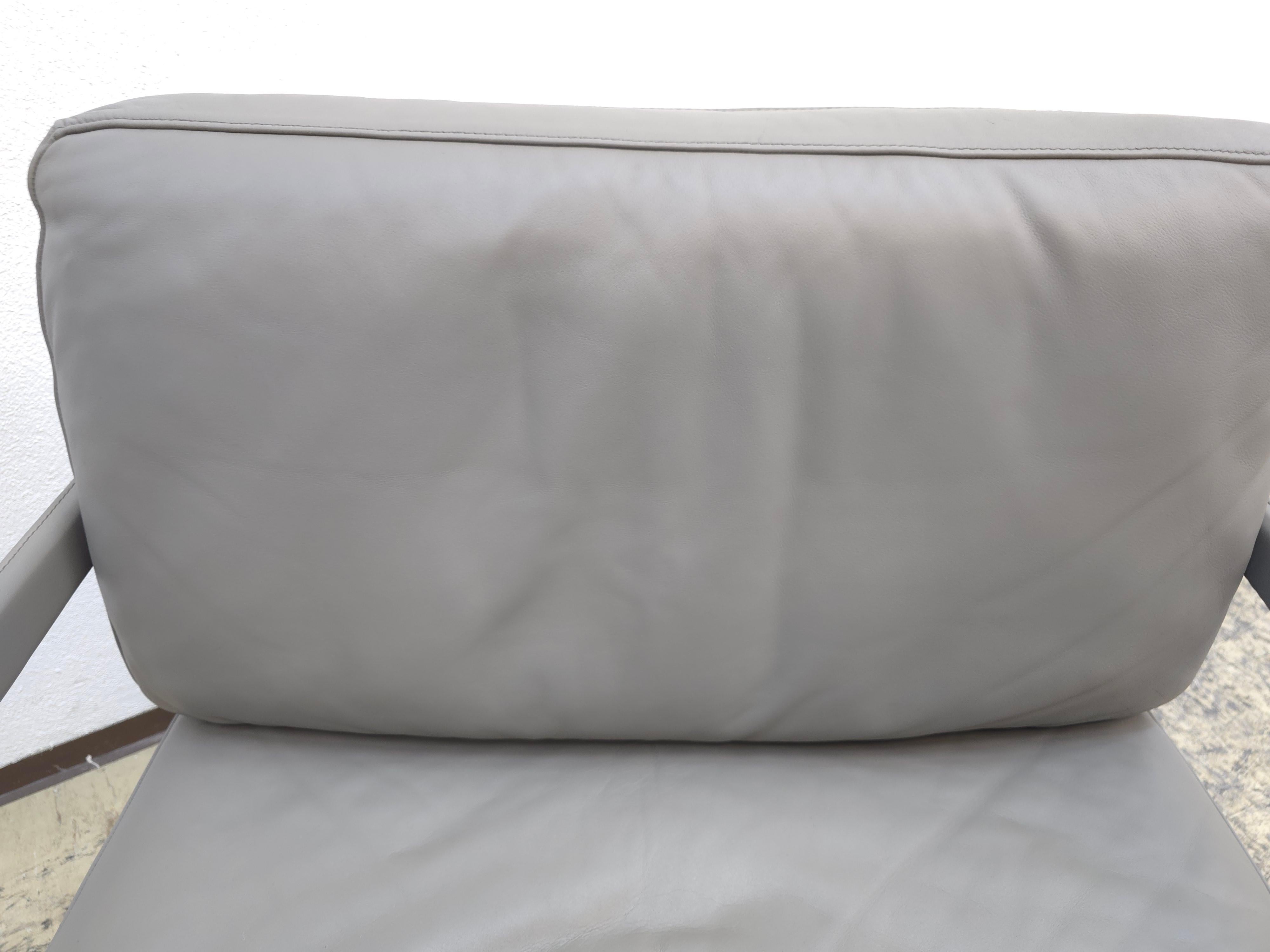 De Sede DS-60 Ledersessel Grau Designklassiker Blickfang For Sale 1
