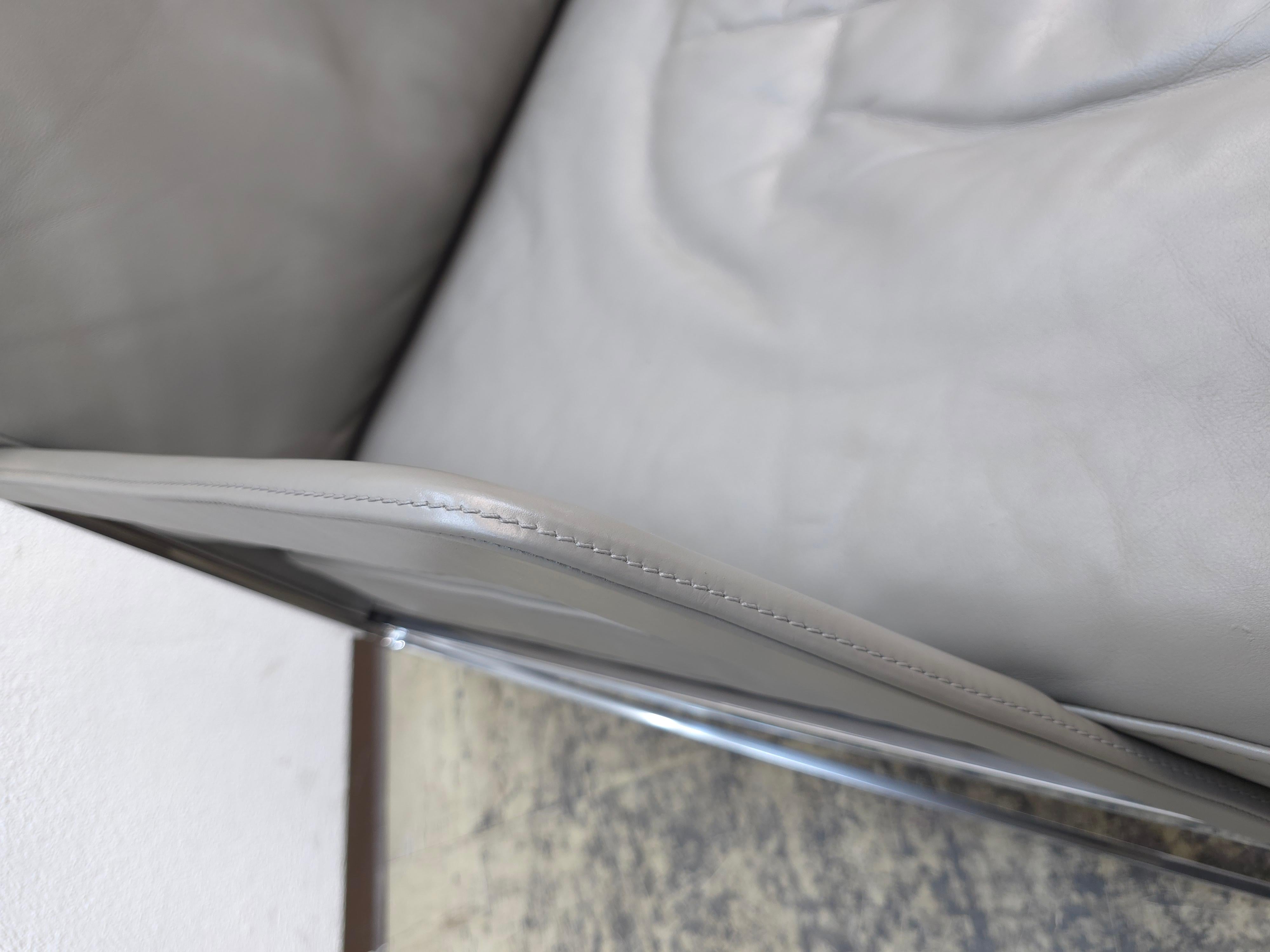 De Sede DS-60 Ledersessel Grau Designklassiker Blickfang For Sale 2