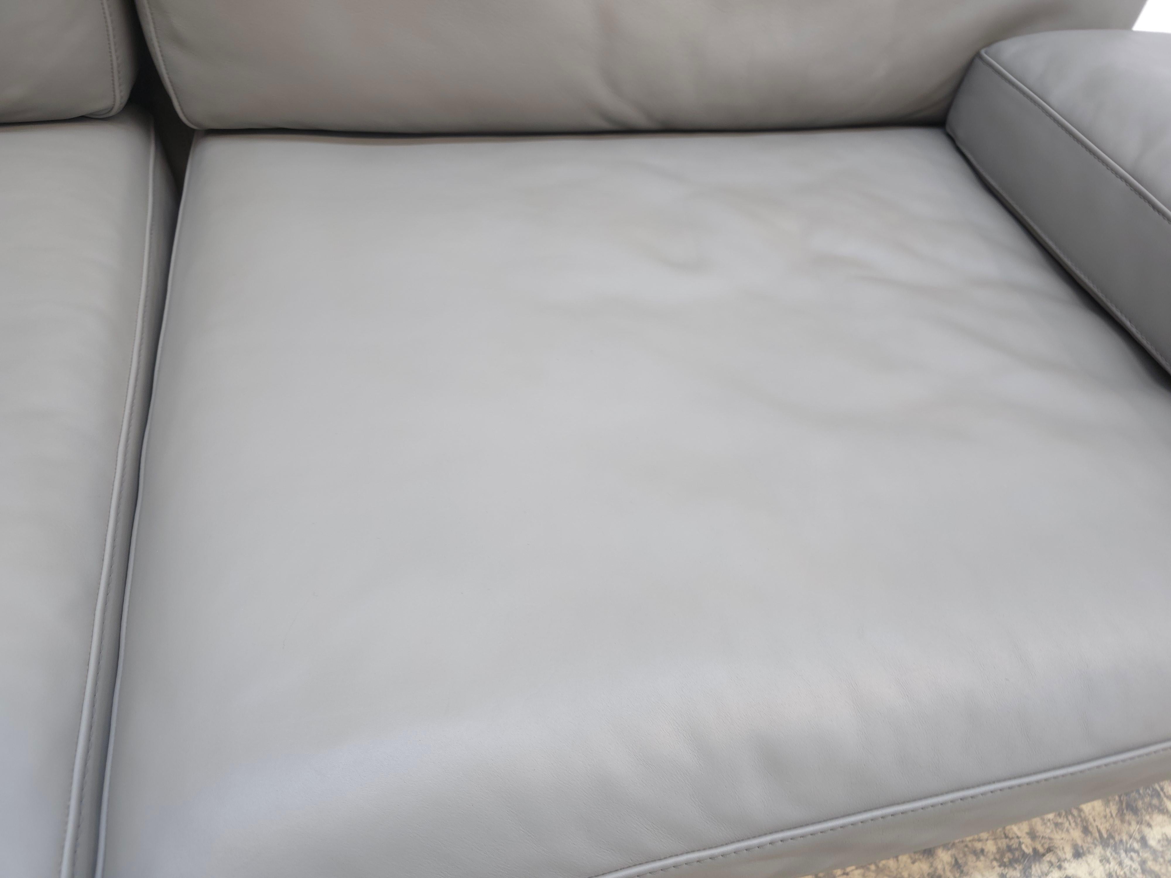 De Sede DS-60 Ledersofa Grau Designklassiker Blickfang For Sale 4