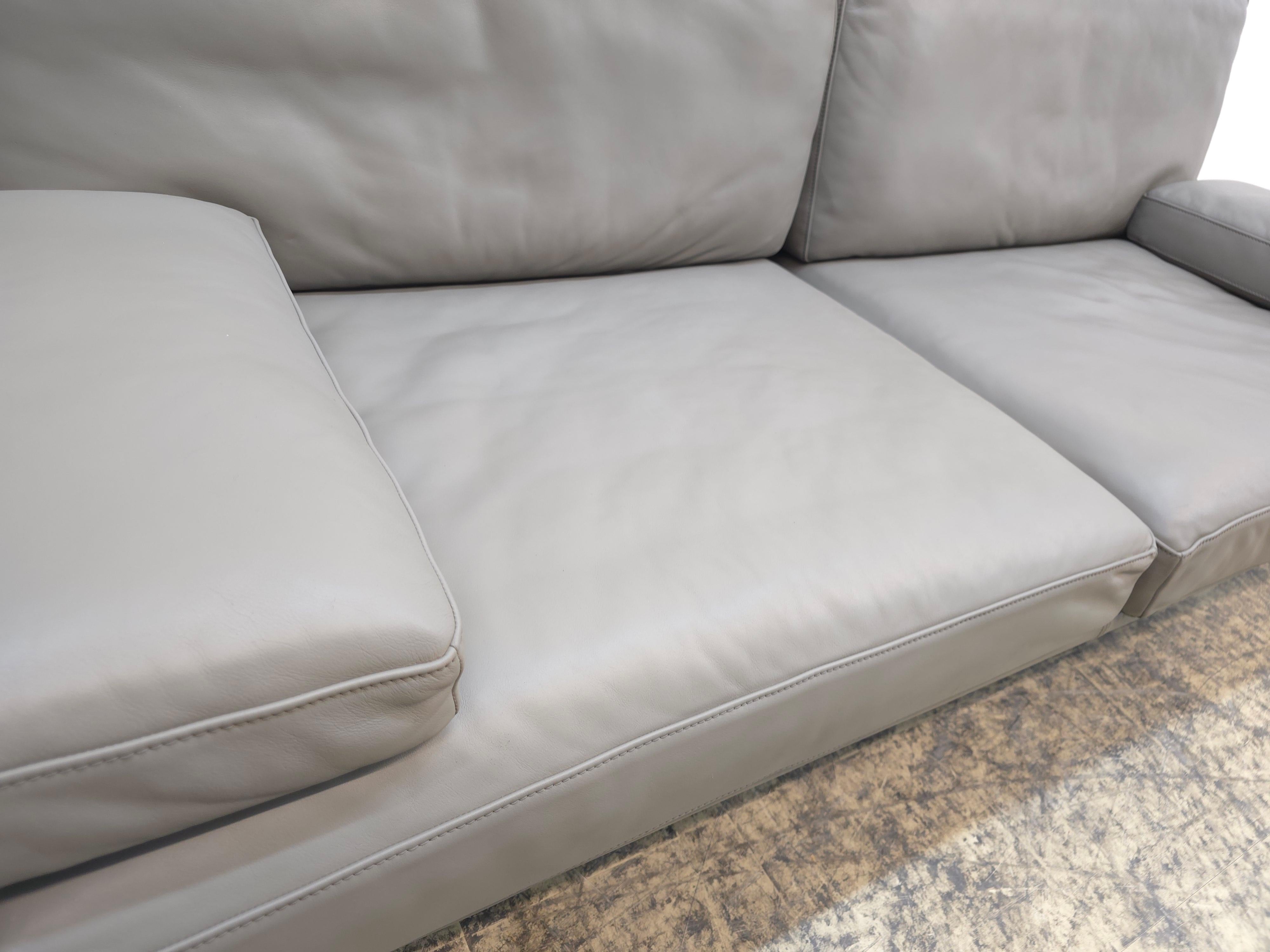 Swiss De Sede DS-60 Ledersofa Grau Designklassiker Blickfang For Sale
