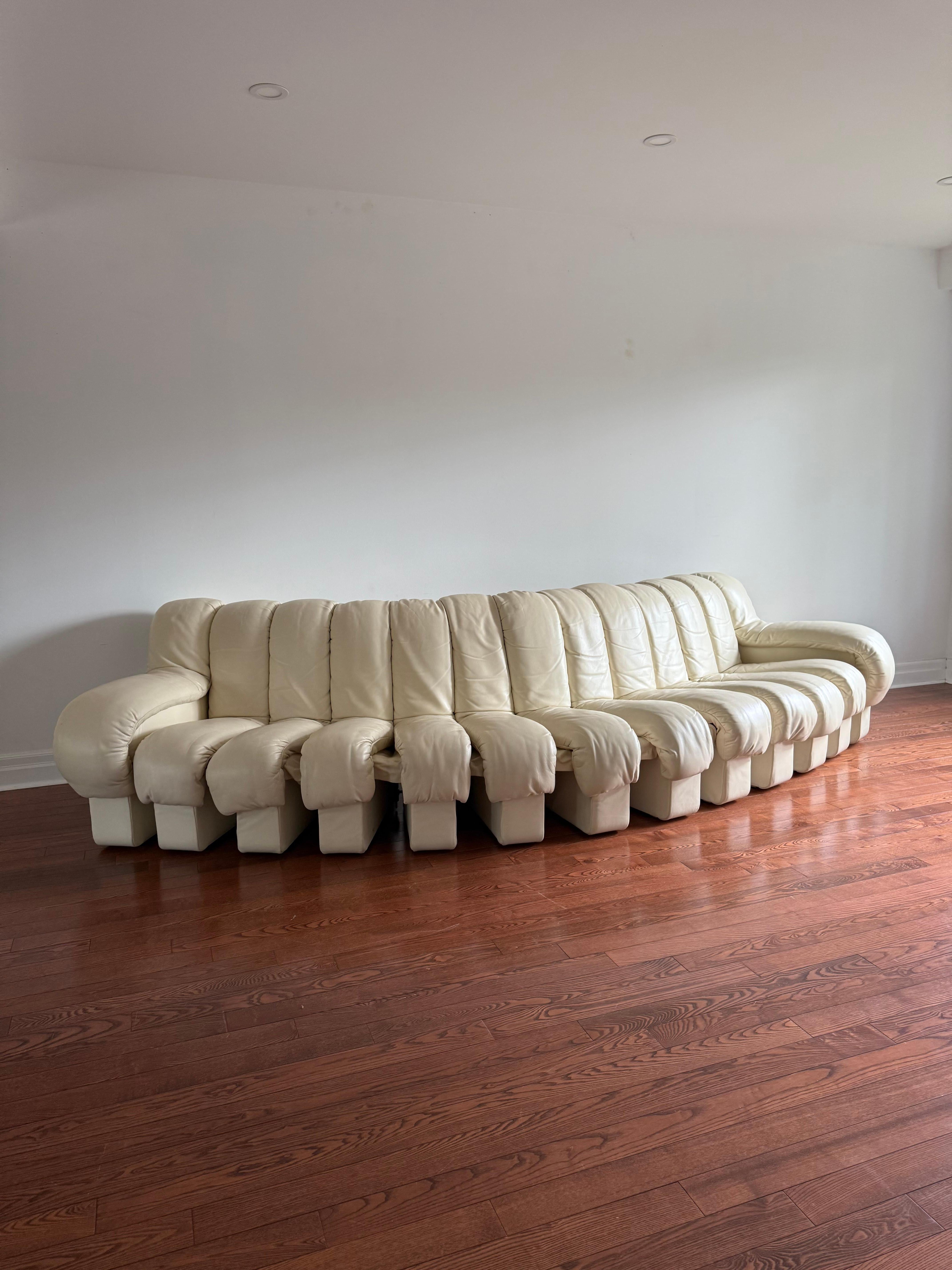 Leather de Sede DS-600 13 Element ''Non Stop'' Sectional Sofa by Ueli Berger, Eleanora P For Sale