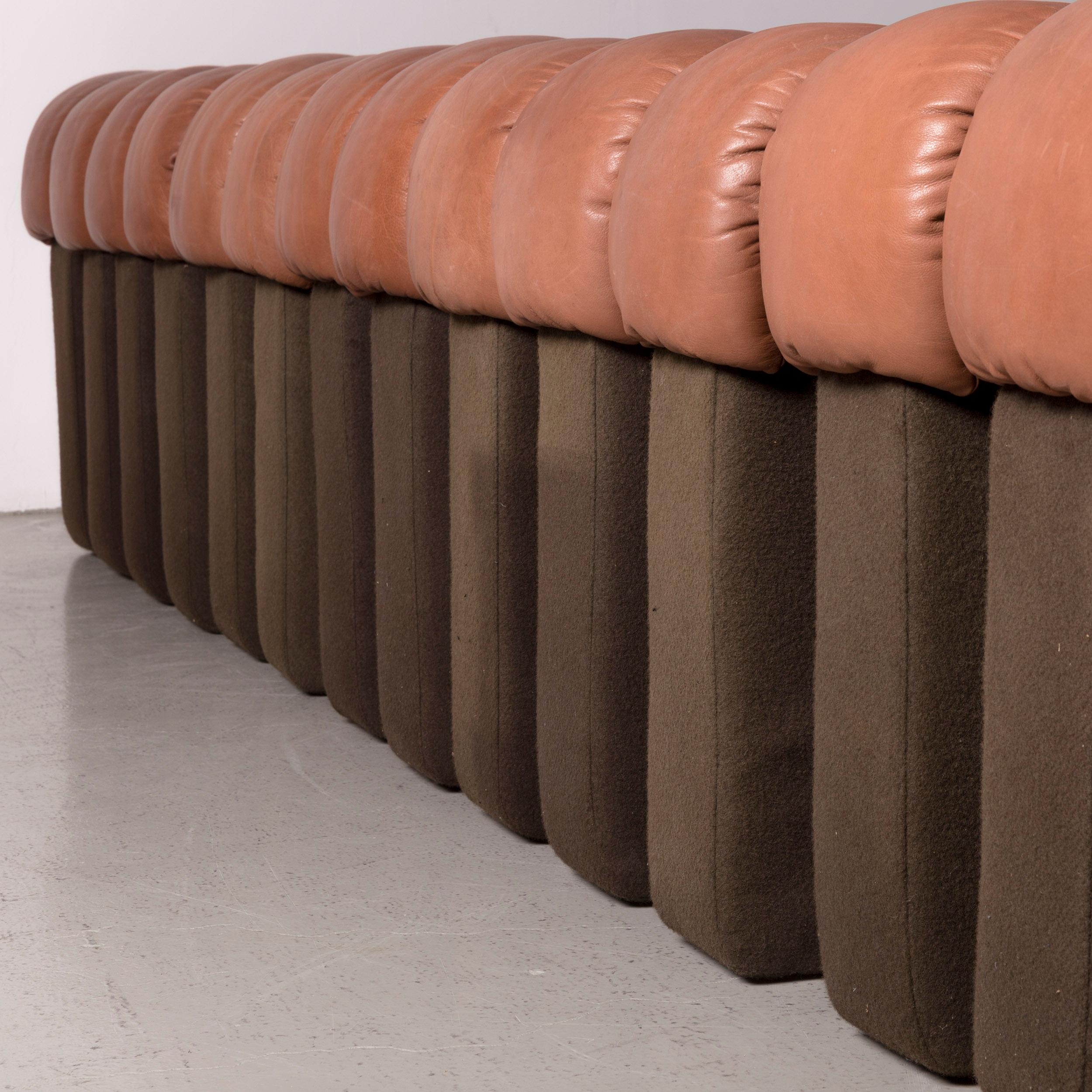 De Sede DS 600 Designer Leather Sofa Brown by Berger, Peduzzi Riva, Ulrich & 11