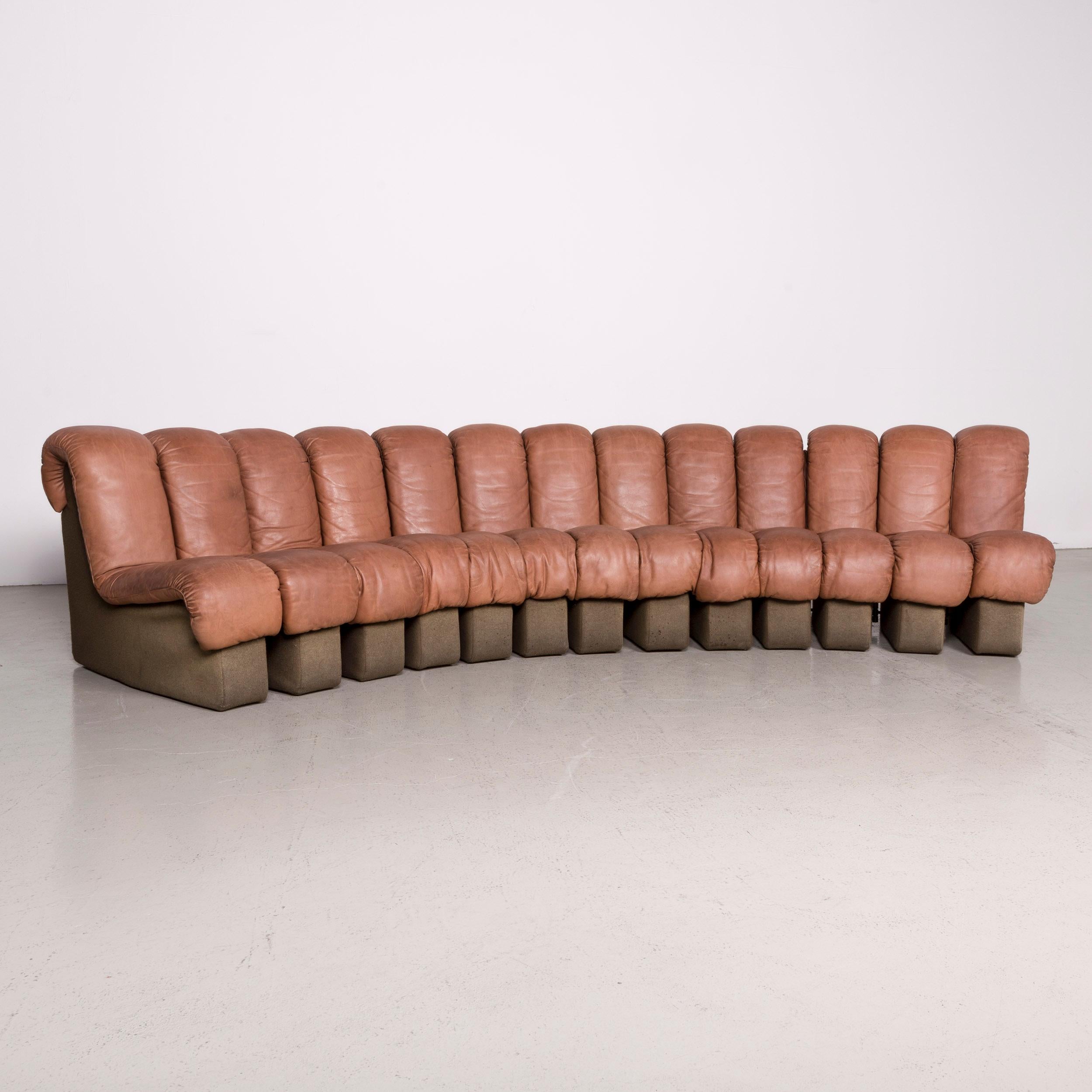 Modern De Sede DS 600 Designer Leather Sofa Brown by Berger, Peduzzi Riva, Ulrich &