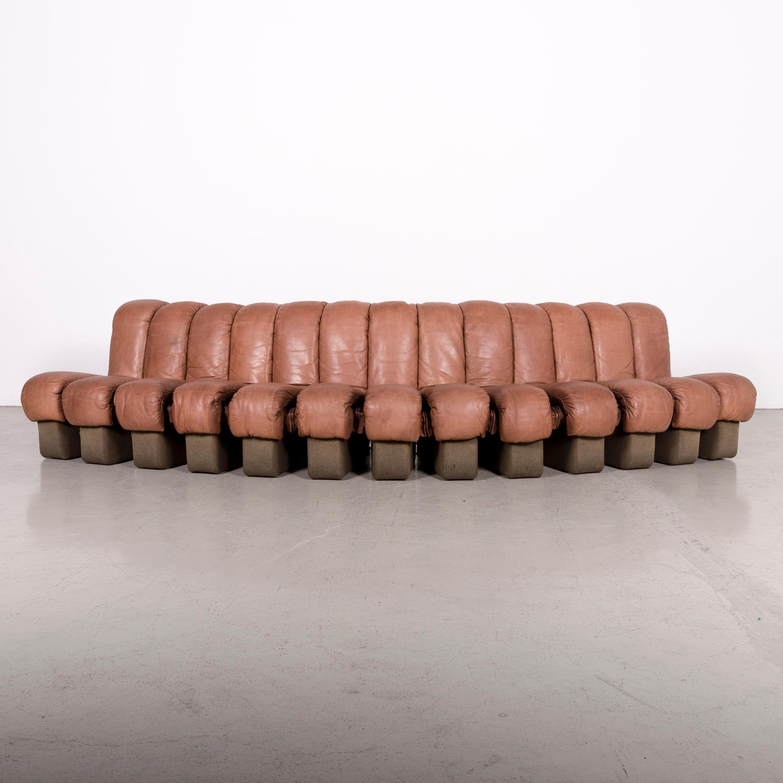 De Sede DS 600 Designer Leather Sofa Brown by Berger, Peduzzi Riva, Ulrich & In Good Condition In Cologne, DE