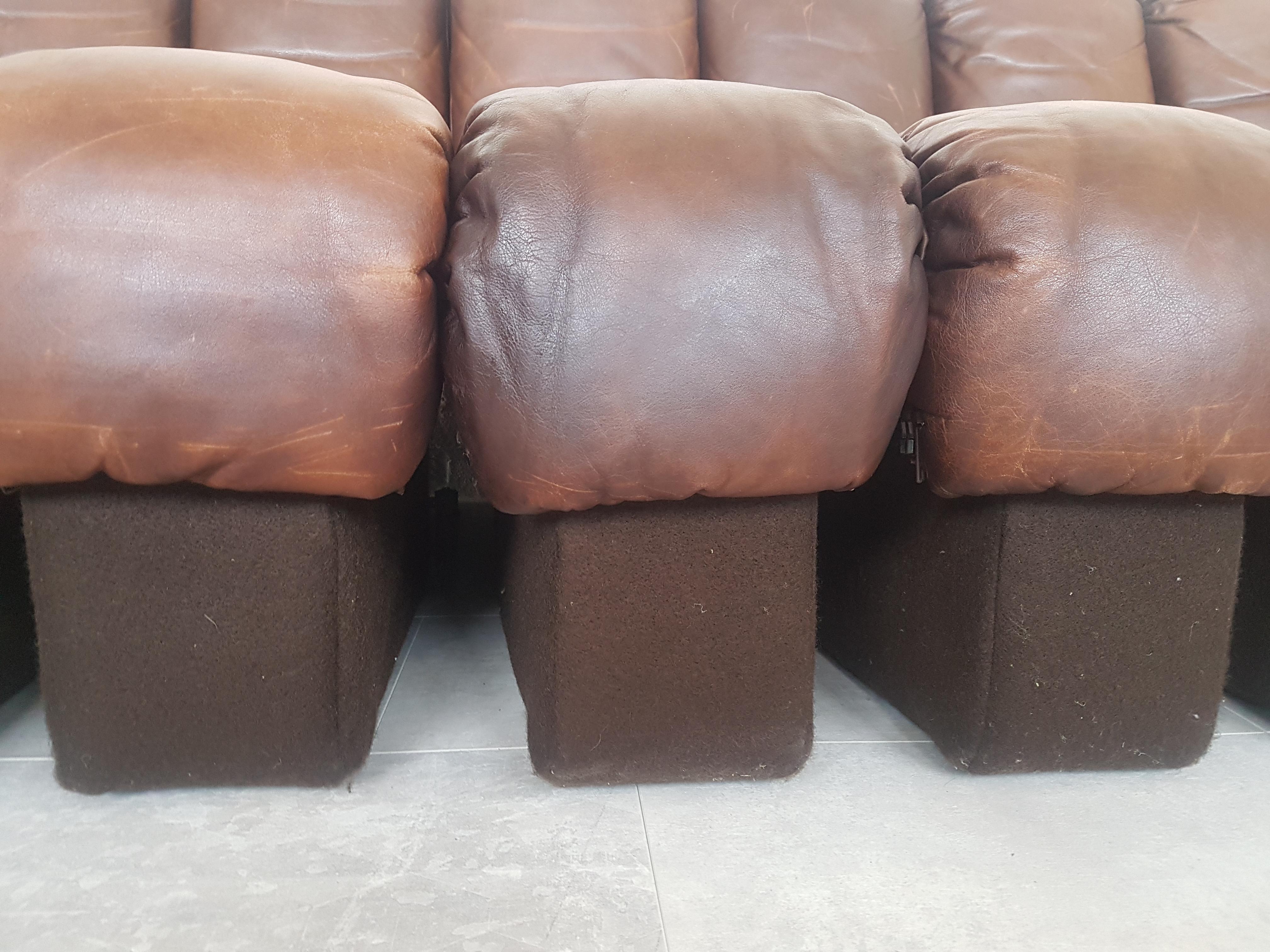 De Sede DS-600 Modular Sectional Non Stop Sofa, 1970s In Good Condition In Antwerp, BE