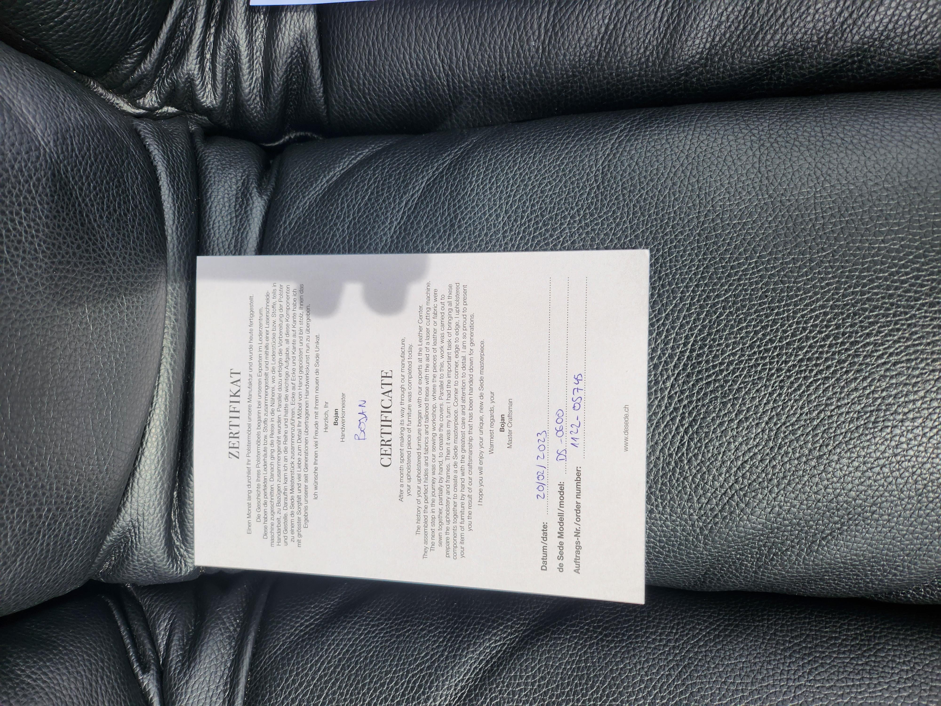 Metal de Sede DS-600 modular sofa in Black living leather (NEW/2023)
