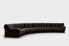 De Sede DS 600 Non Stop 22 Pieces Sectional Sofa in Dark Brown Leather