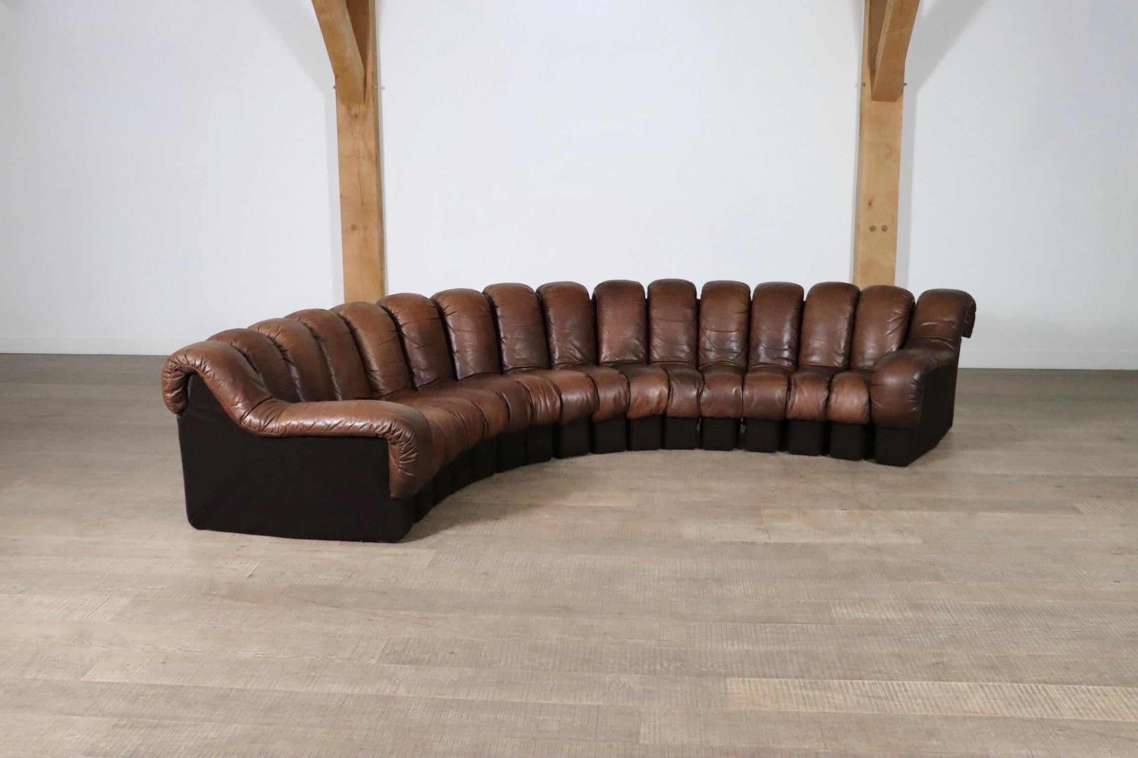 De Sede DS 600 Non-Stop Leather Sofa Heinz Ulrich, Ueli Berger, Eleonora Peduzzi 2
