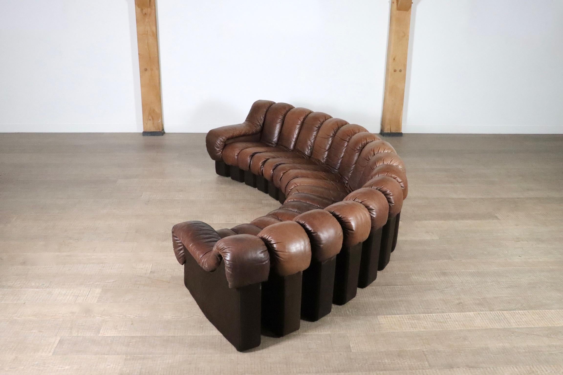 De Sede DS 600 Non-Stop Leather Sofa Heinz Ulrich, Ueli Berger, Eleonora Peduzzi 4