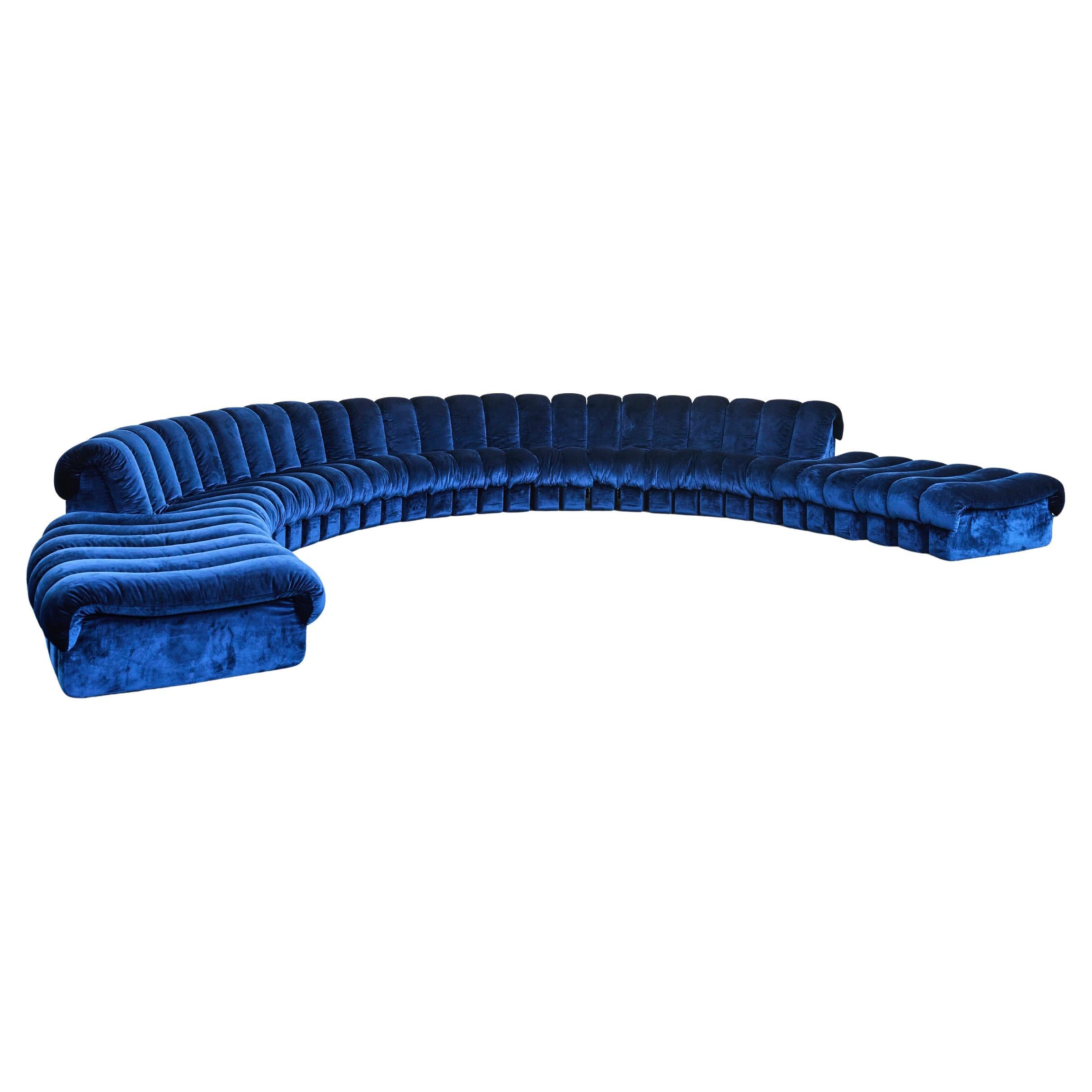 Bespoke Yellow Mohair Velvet Upholstered Sectional Sofa For Sale at 1stDibs