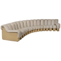De Sede DS 600 ‘Non Stop’ Sectional Sofa in Beige Leather