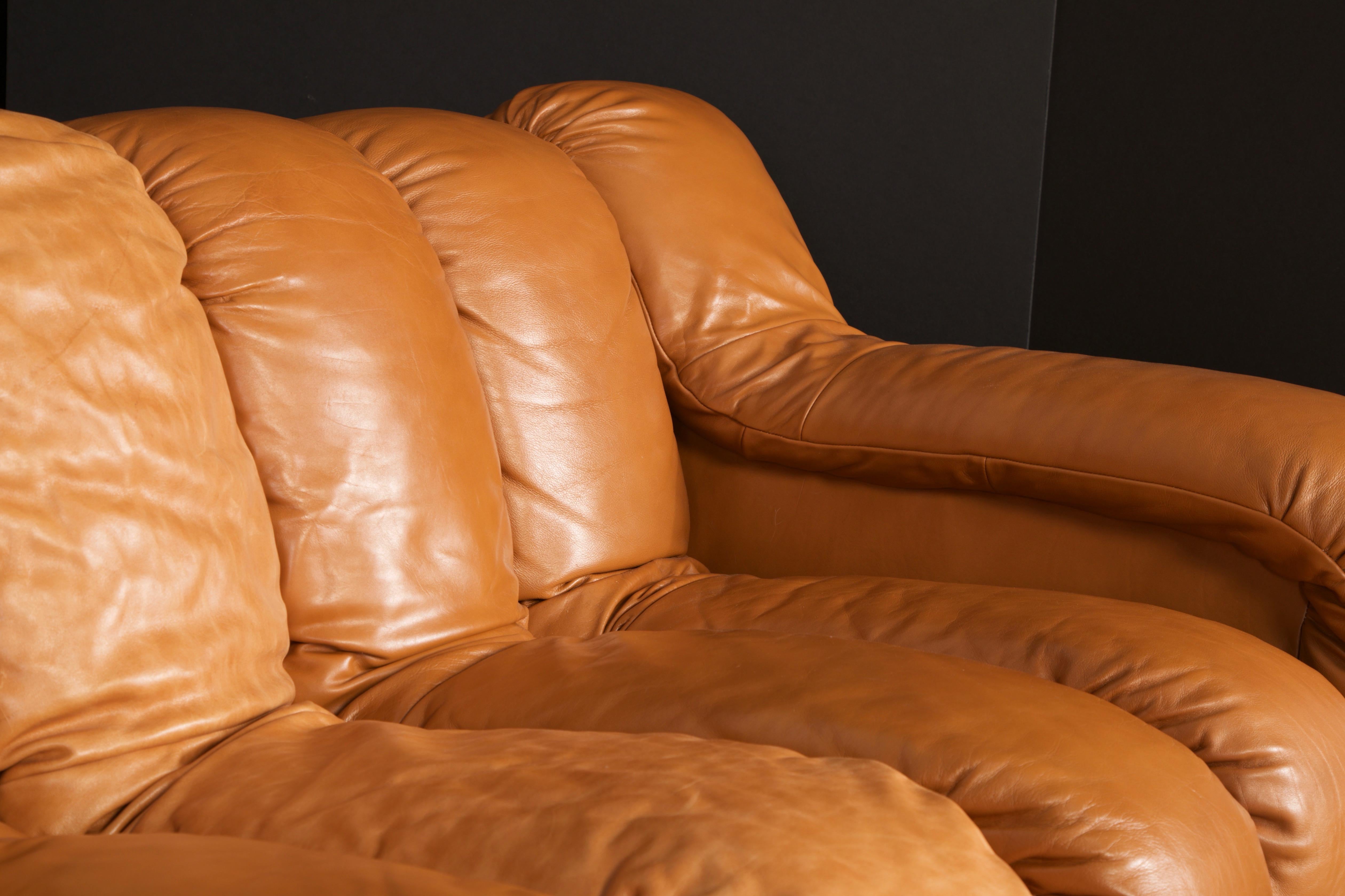 De Sede DS-600 'Non-Stop Sectional Sofa' in Cognac Leather, 22 Elements, Signed 7