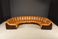 De Sede DS-600 'Non-Stop Sectional Sofa' in Cognac Leather, 22 Elements, Signed