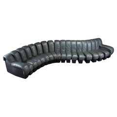 De Sede DS-600 „ Non-Stop Sectional Sofa“ aus grauem Leder, 18 Elemente 
