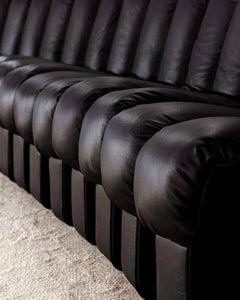 De Sede DS-600 "Nonstop" Shape Modular Sofa in schwarzem Leder