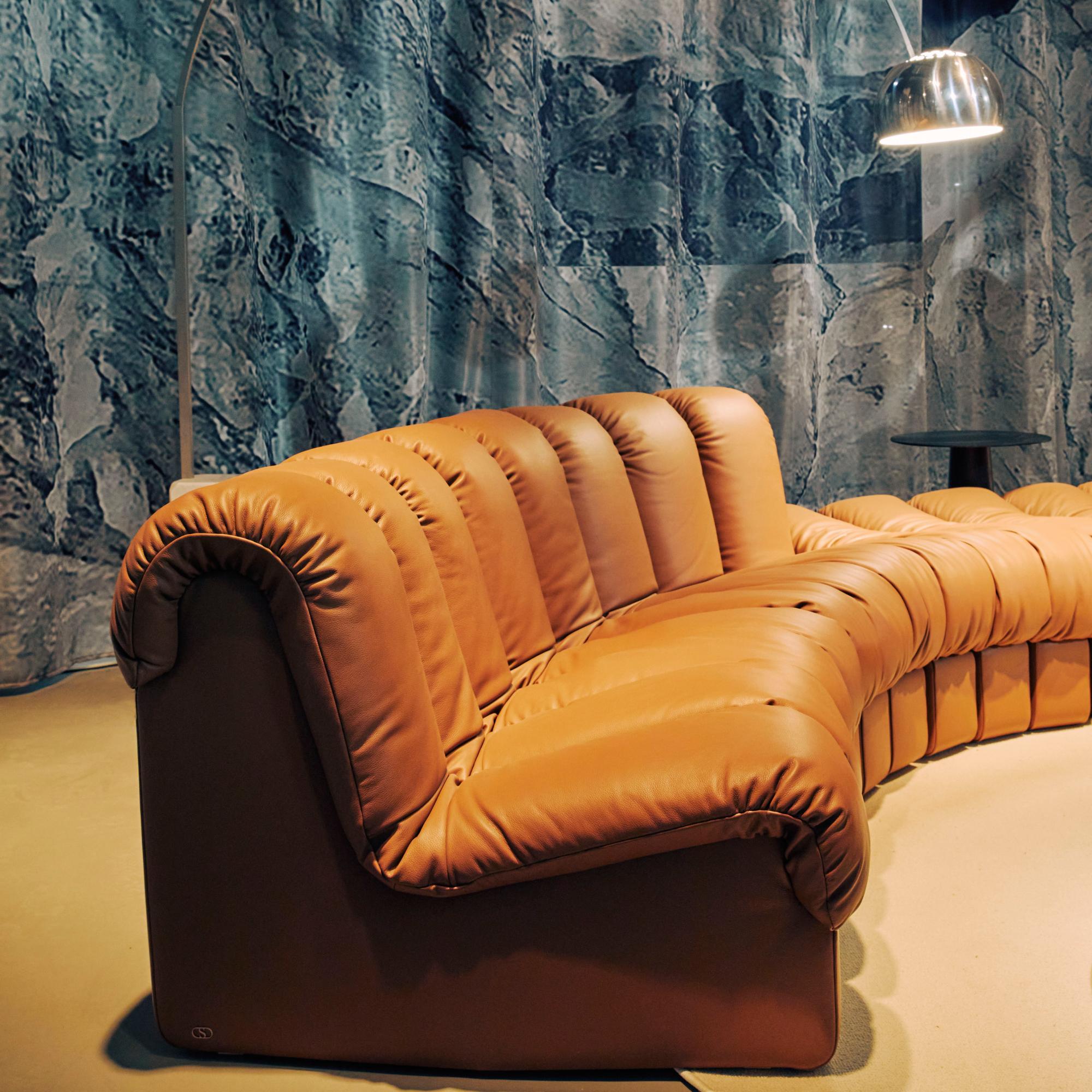 De Sede DS-600 “Non-stop” Shape Modular Sofa in Brown with