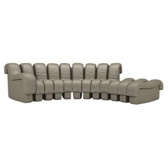 De Sede DS-600 “Non-stop” Shape Modular Sofa in Leather and Adjustable Elements