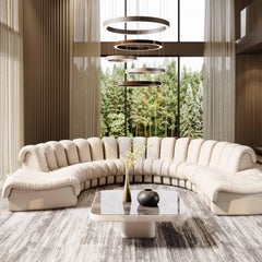 De Sede DS-600 "Nonstop" Form Modular Sofa in weißem Leder