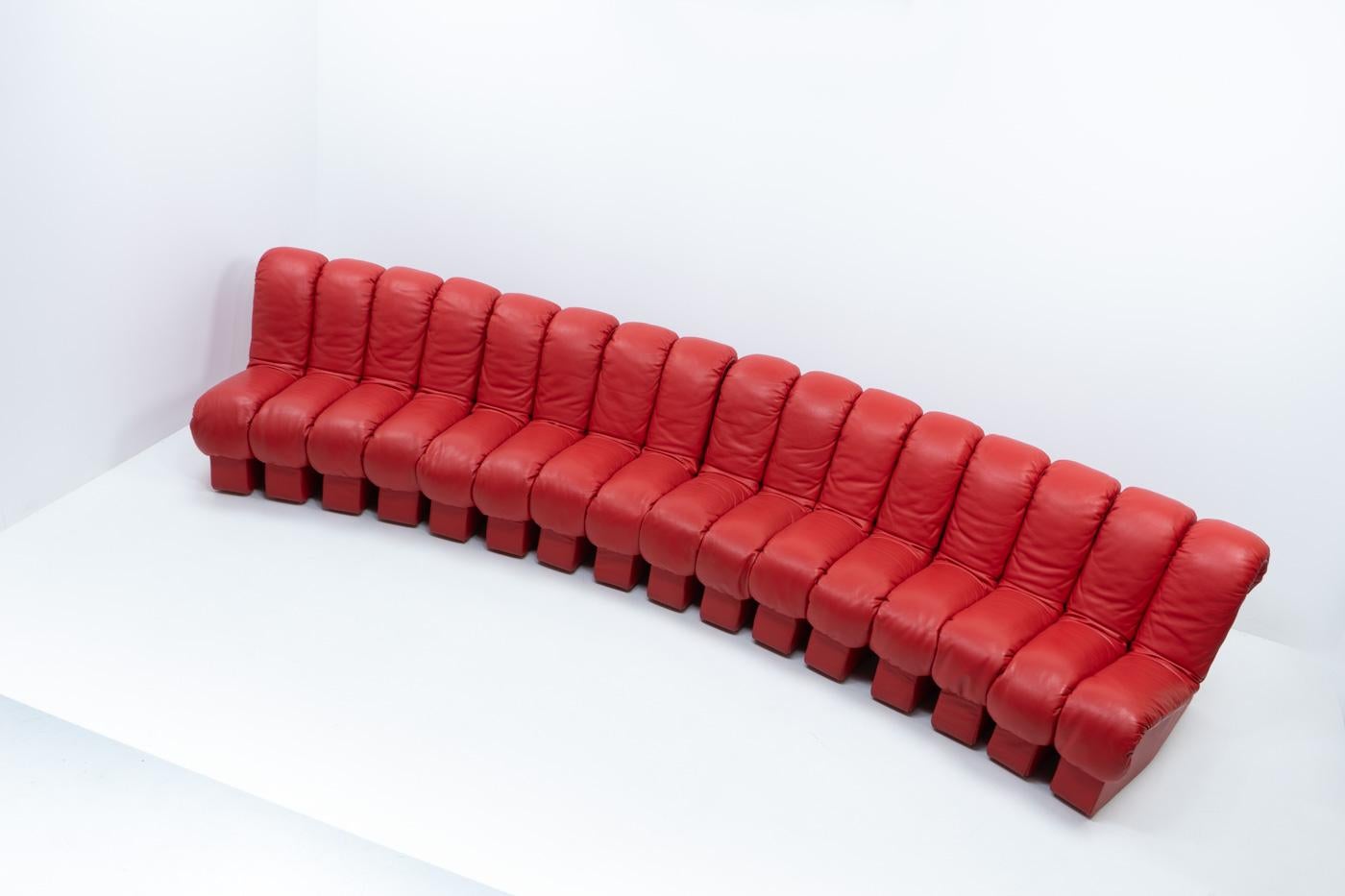 Mid-Century Modern De Sede DS-600 “Non- Stop” Sofa (16 segments) For Sale