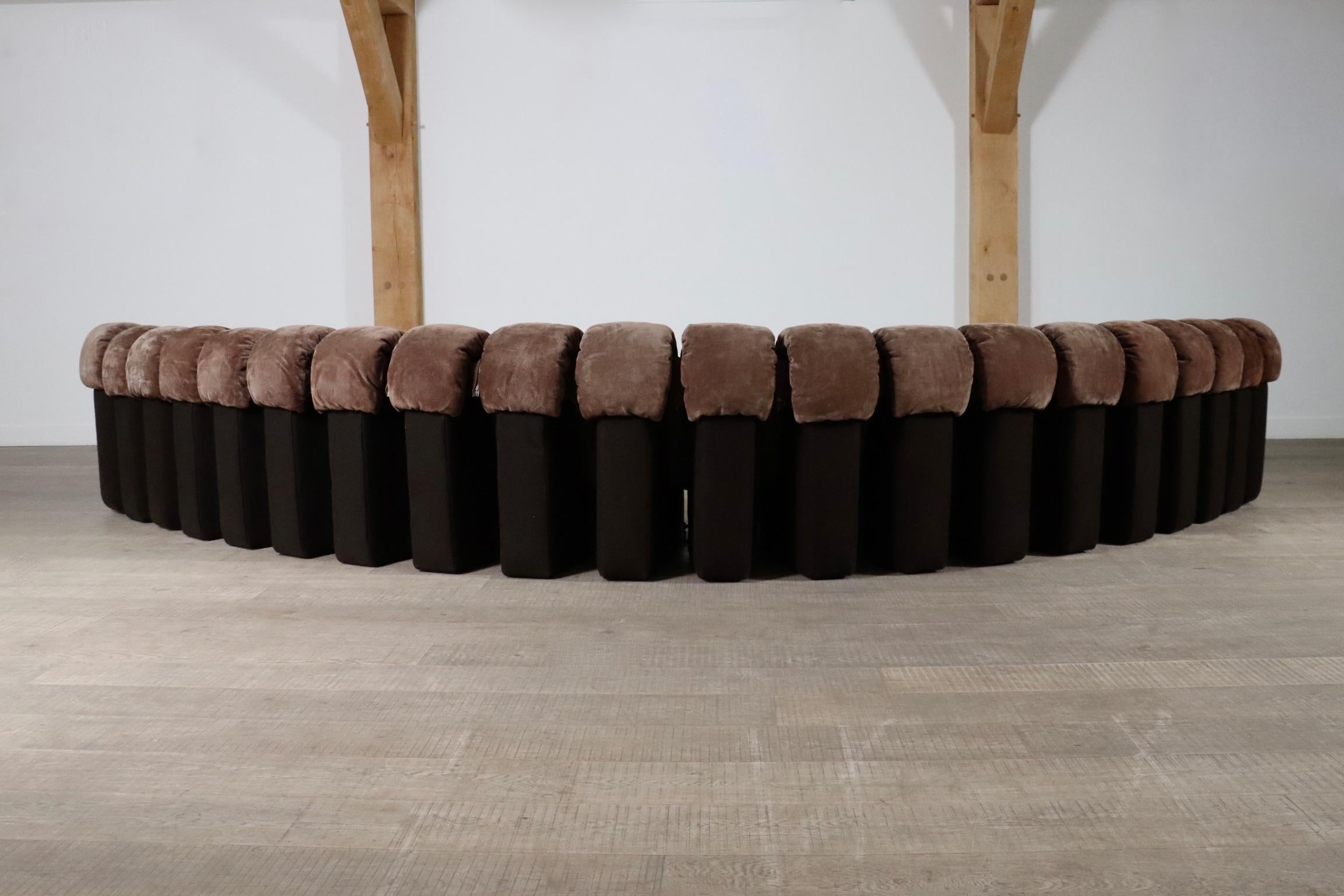 De Sede DS 600 “Non-Stop” Suede Sofa By Heinz Ulrich, Ueli Berger, 1970s 2