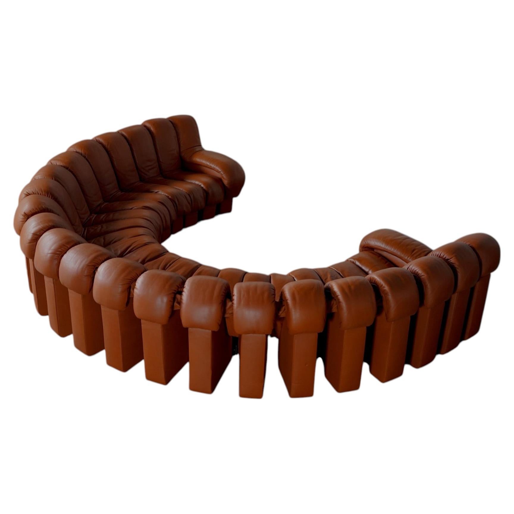 DE SEDE DS-600 Ecksofa aus Cognac-Leder – Schweiz, 1990er Jahre