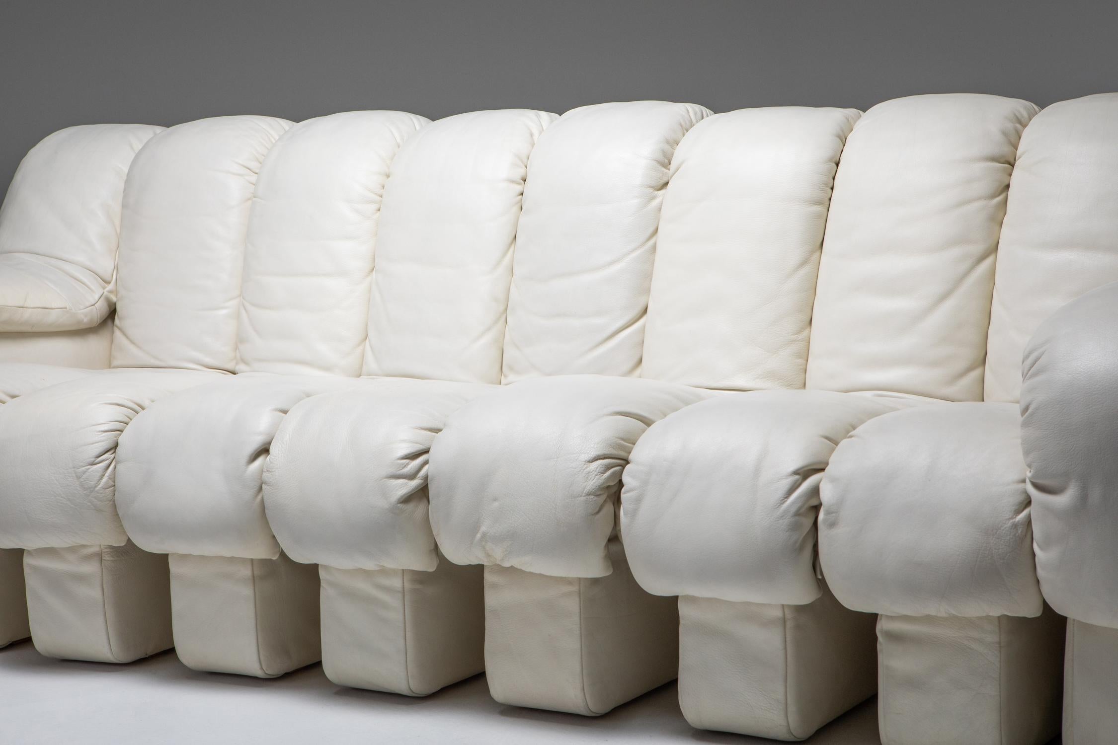 De Sede DS-600 Sectional Sofa in White Leather 3