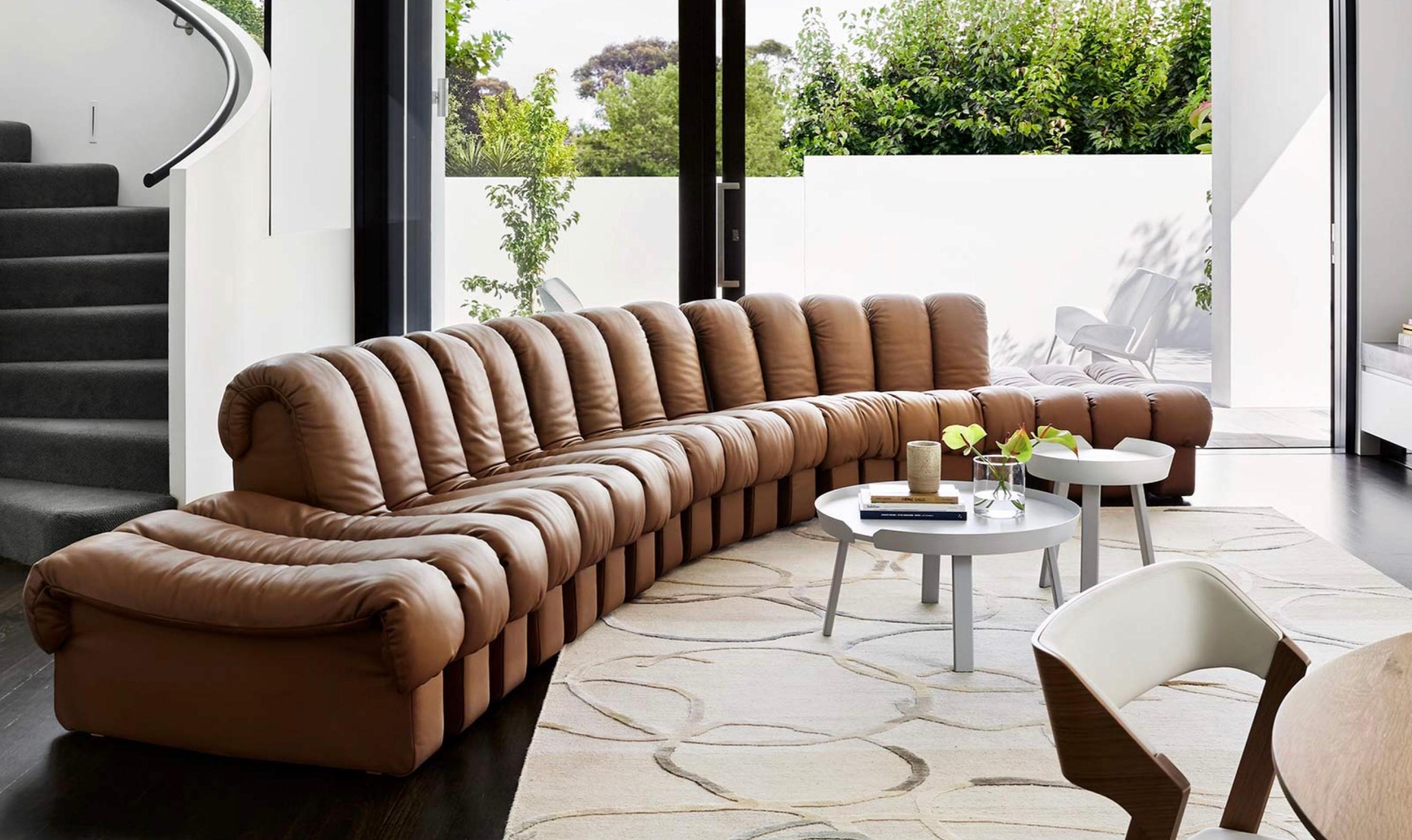 De Sede DS 600 'Snake' Seating Landscape with 80 Elements in Nappa Leather  For Sale 4